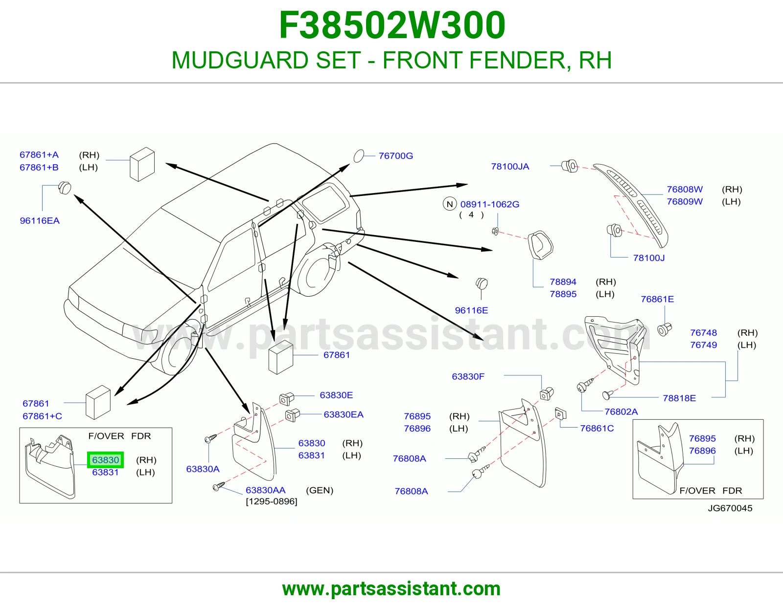 نسافه امامي يمين F38502W300