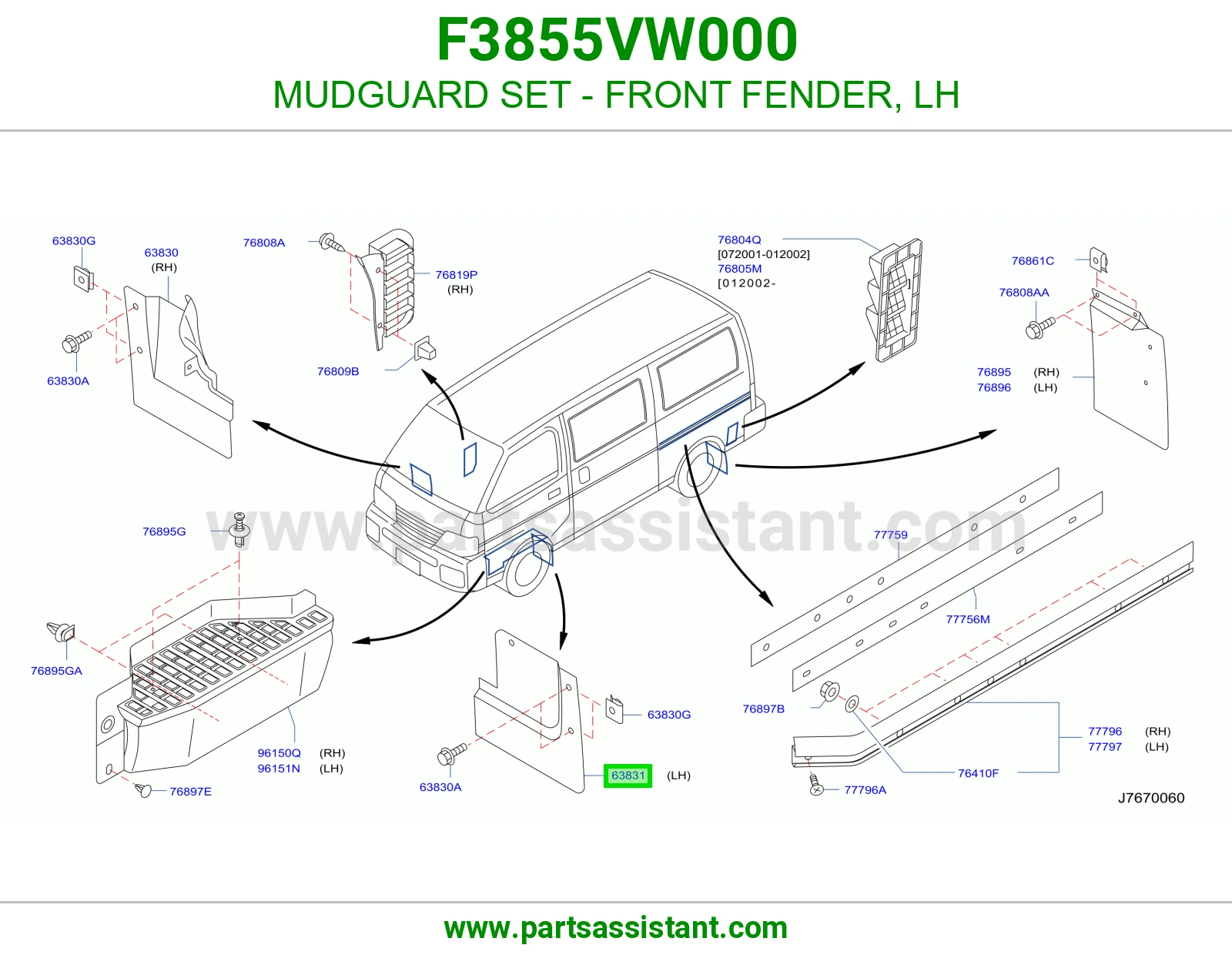 نسافه امامي يسار F3855VW000