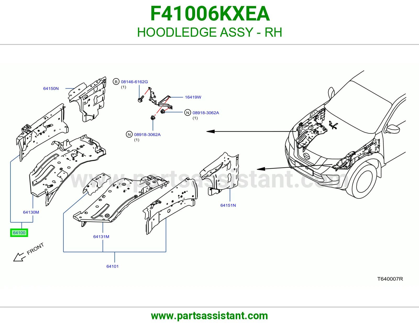 لحية يمين كاملة F41006KXEA