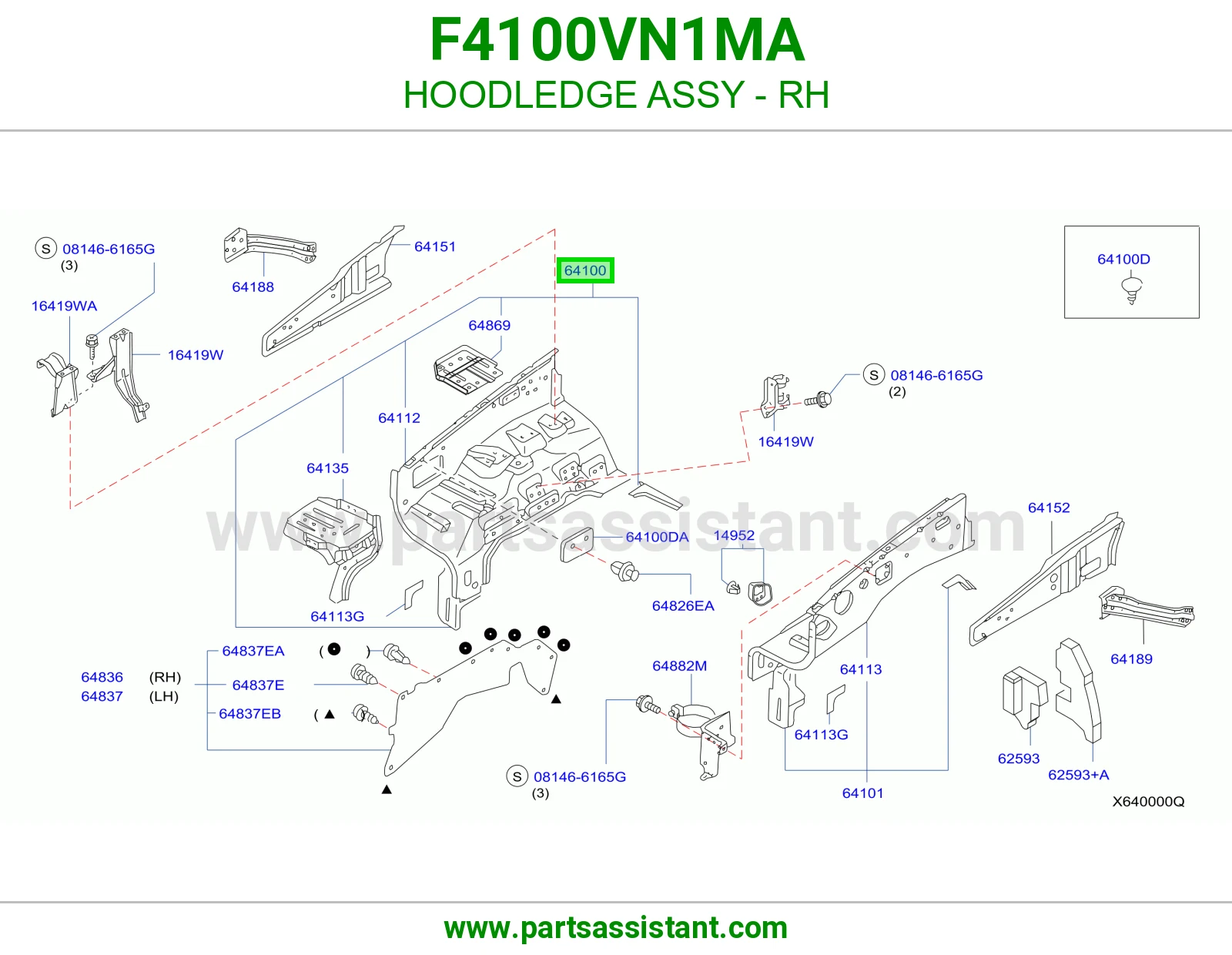 لحية يمين كاملة F4100VN1MA