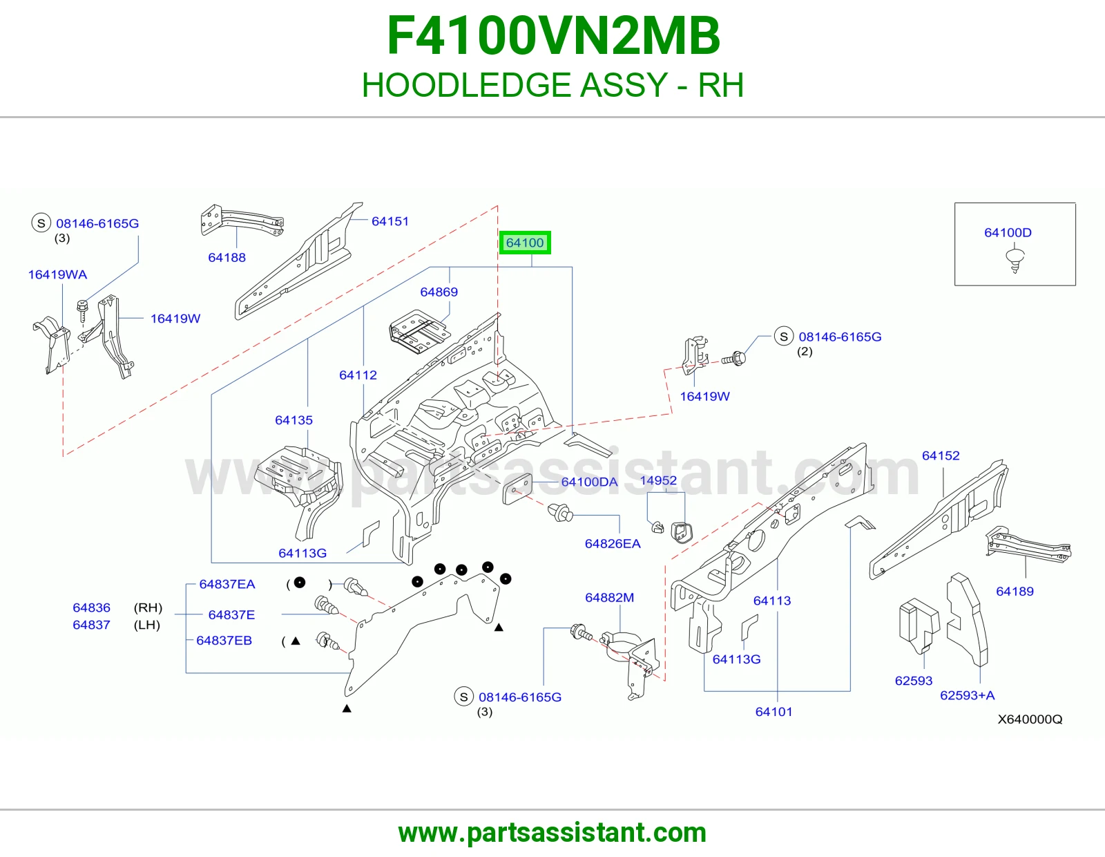 لحية يمين كاملة F4100VN2MB