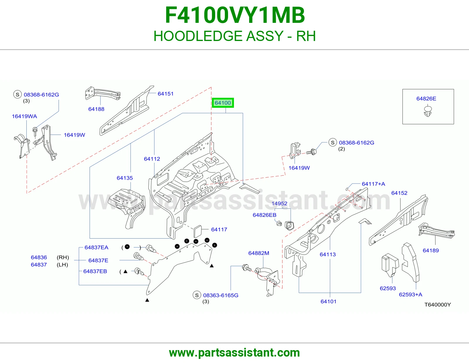 لحية يمين كاملة F4100VY1MB