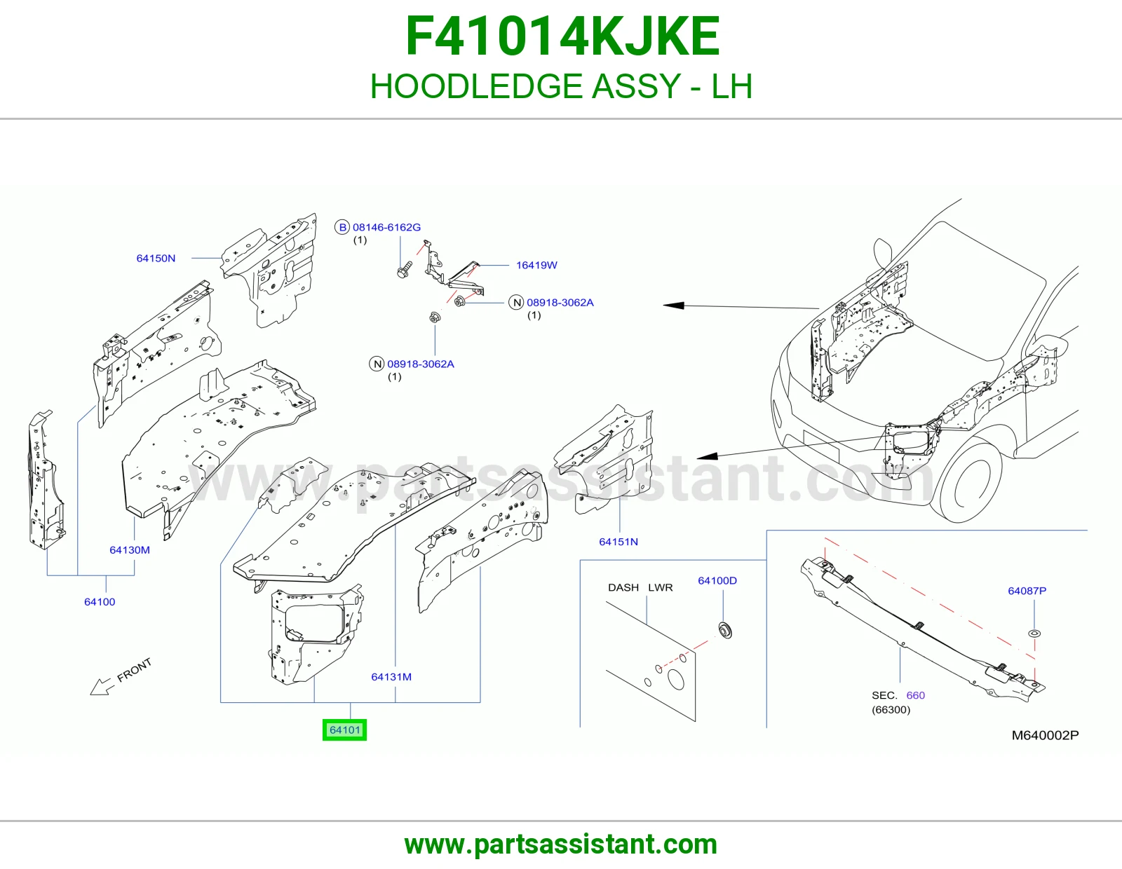 لحية يسار كاملة F41014KJKE