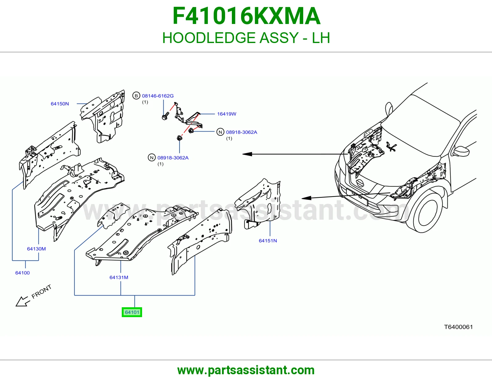 لحية يسار كاملة F41016KXMA