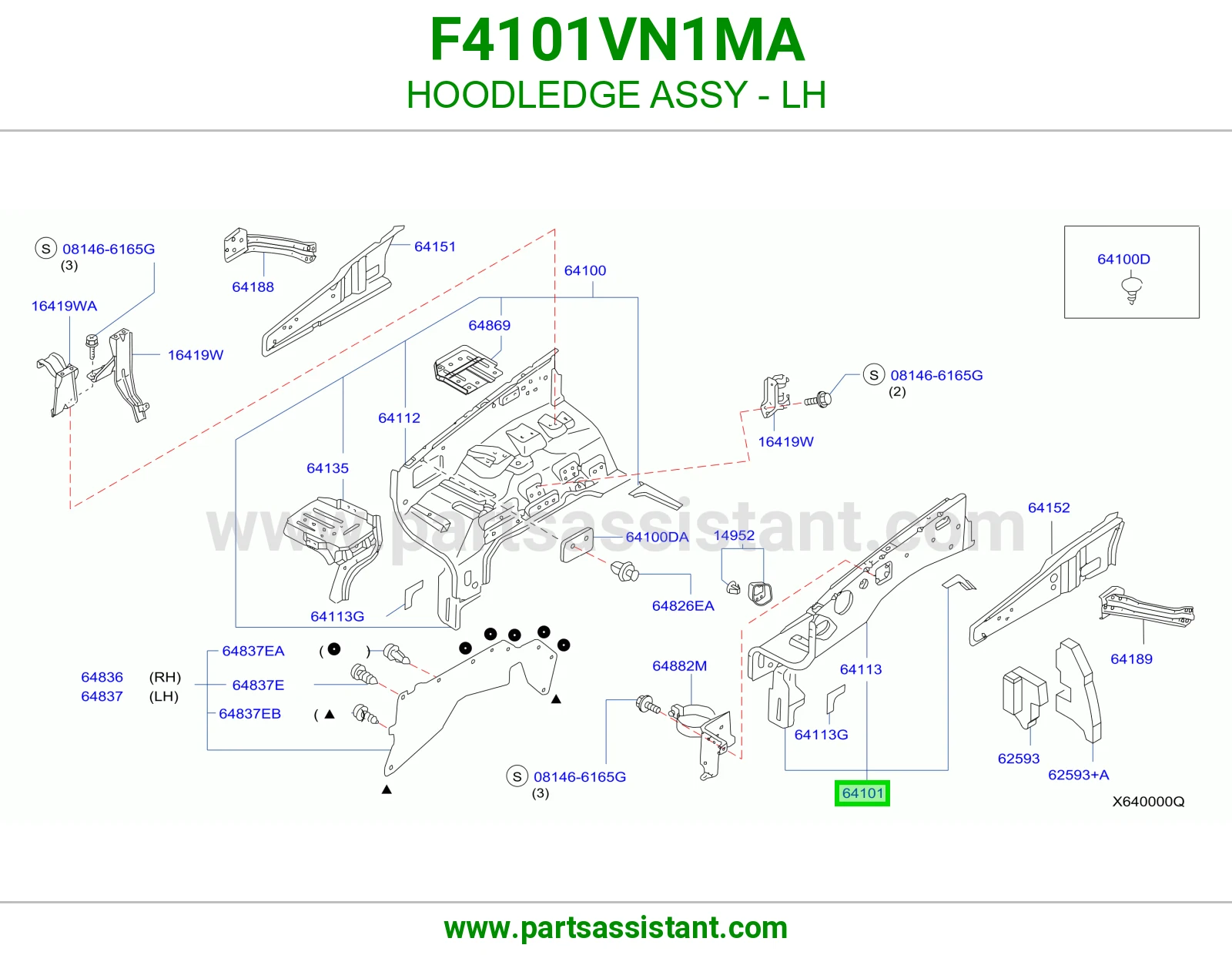 لحية يسار كاملة F4101VN1MA