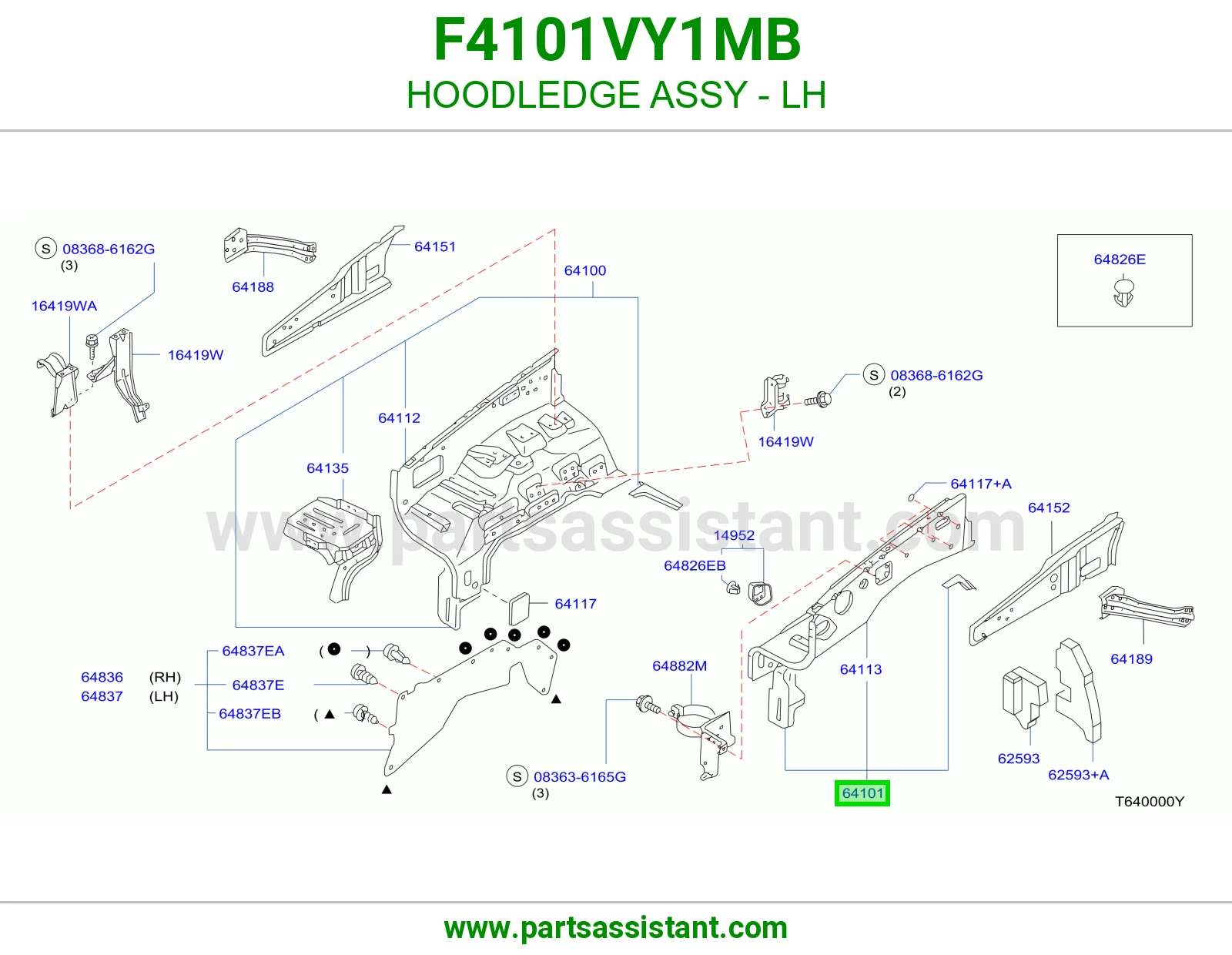 لحية يسار كاملة F4101VY1MB
