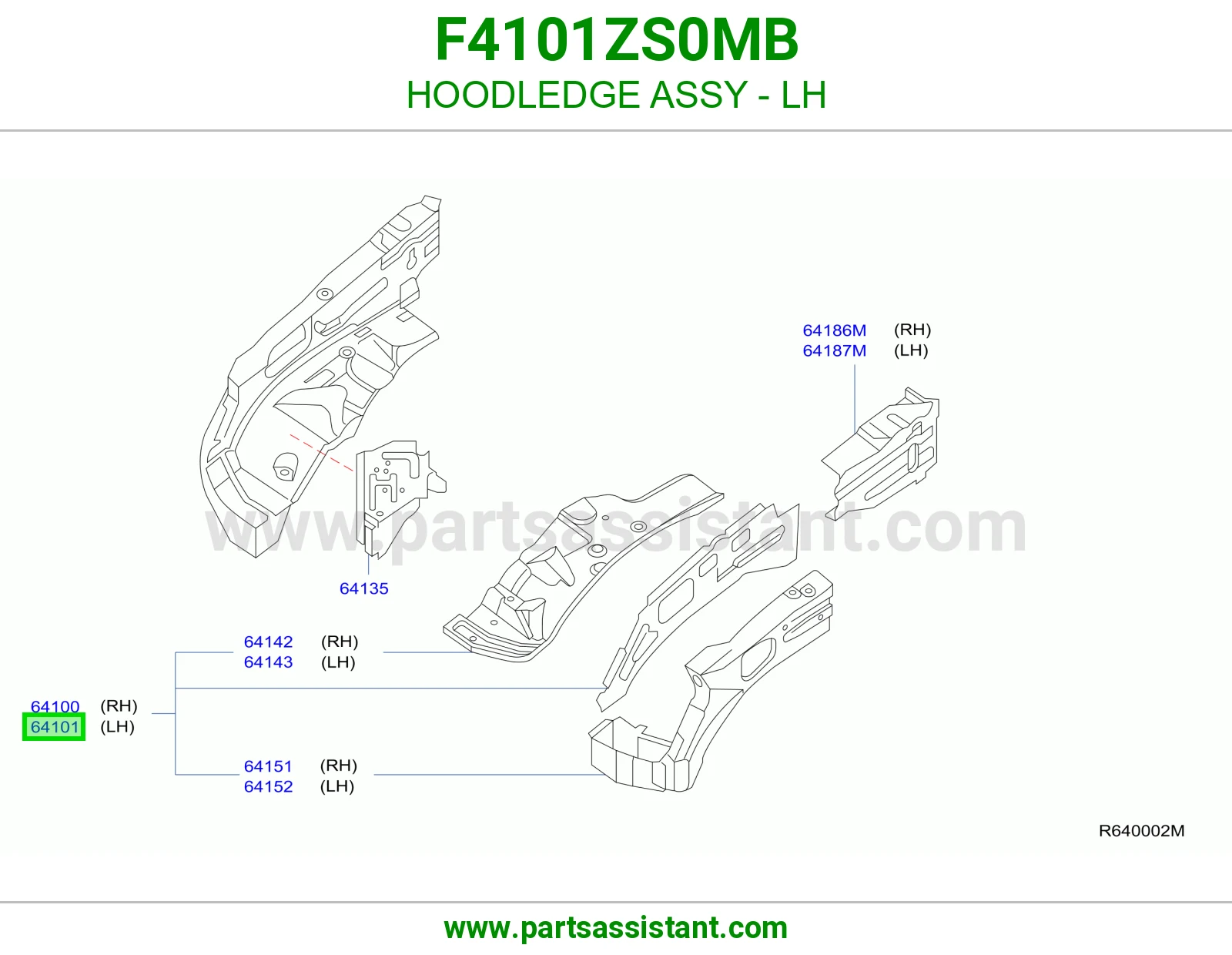 لحية يسار كاملة F4101ZS0MB