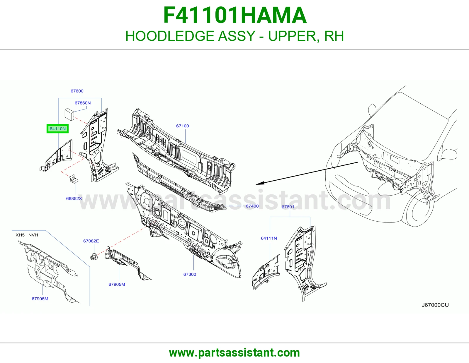 لحية فوق يمين كاملة F41101HAMA
