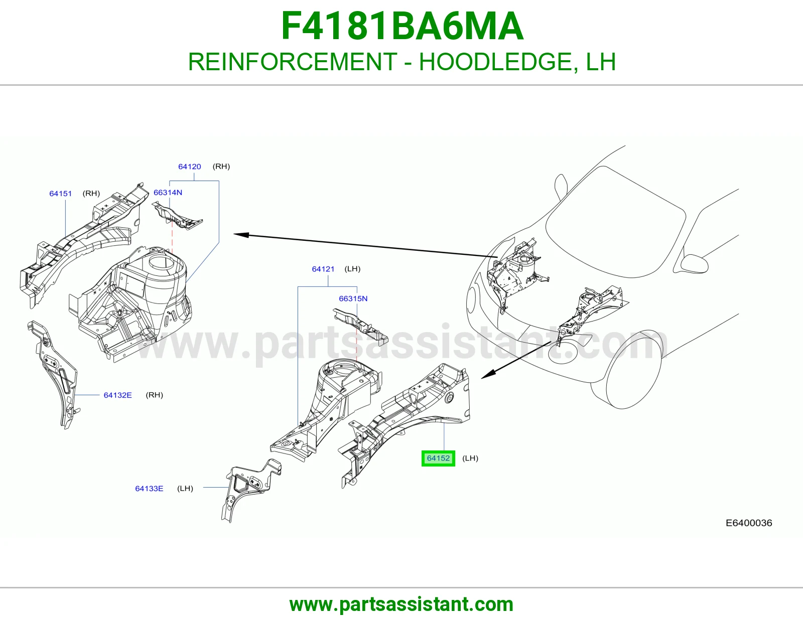 تقوية حافة حوض كبوت يسار F4181BA6MA