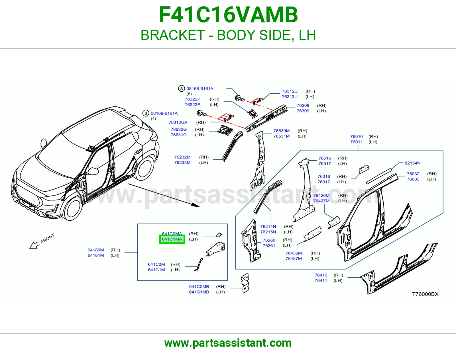 قاعدة جانب بودي يسار F41C16VAMB