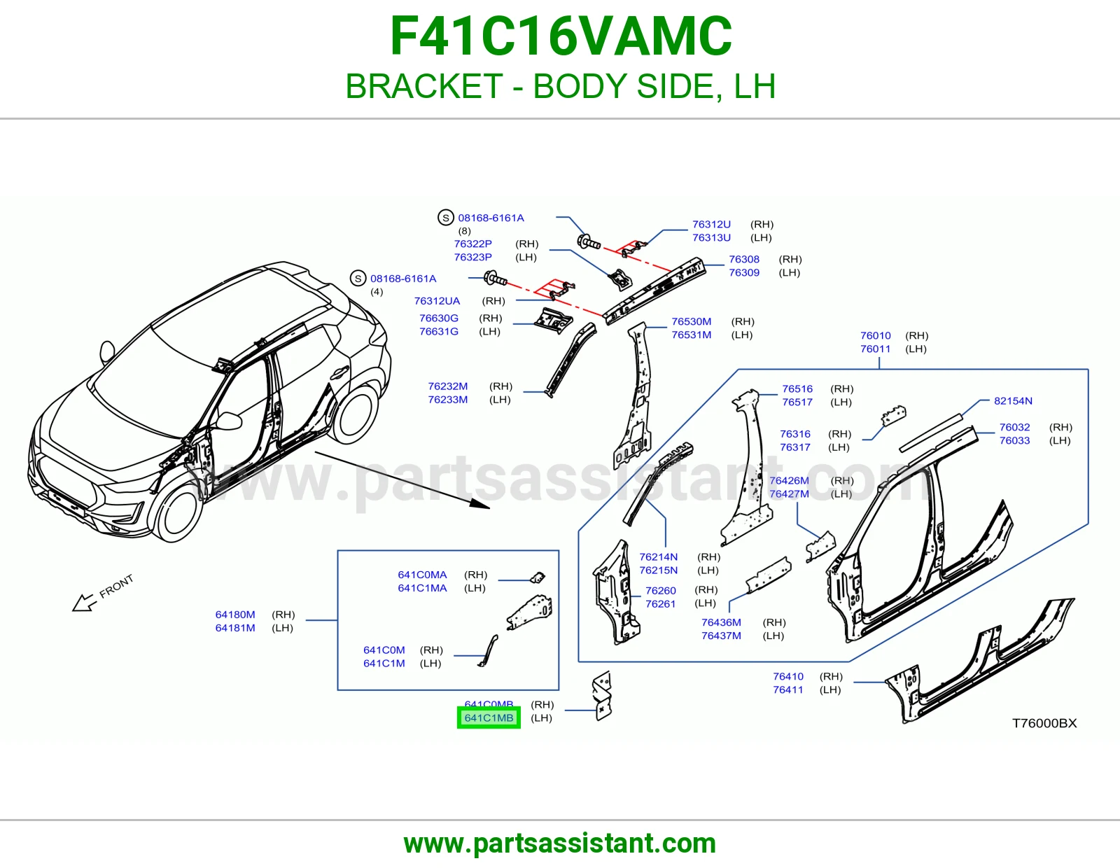 قاعدة جانب بودي يسار F41C16VAMC