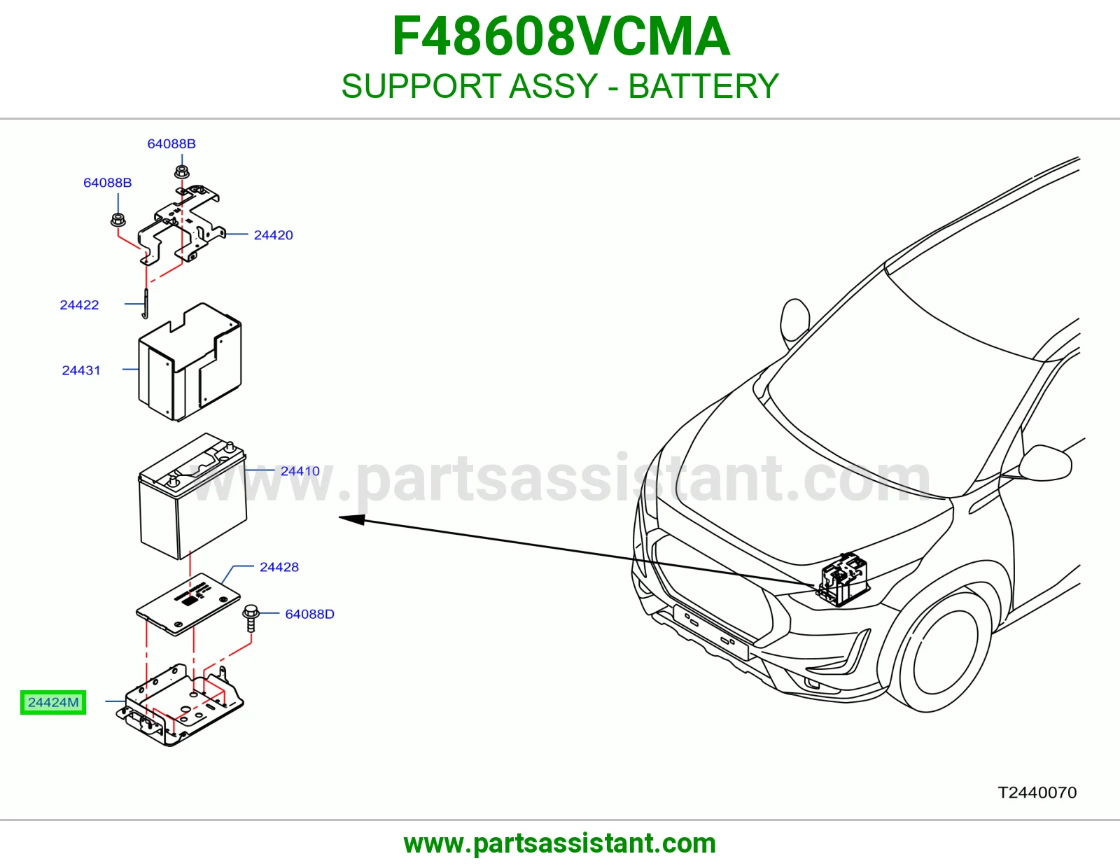قاعدة بطارية كاملة F48608VCMA