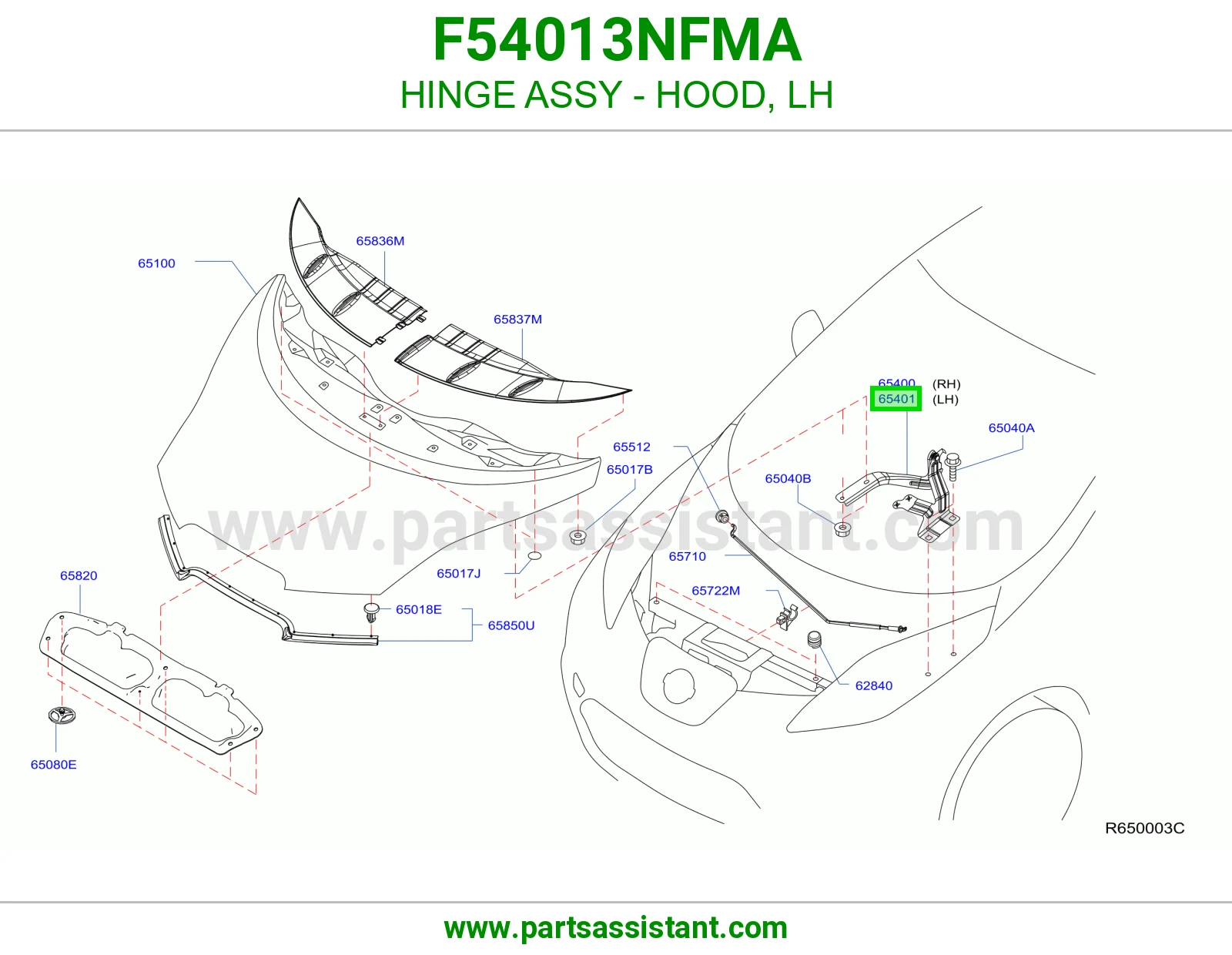 مفصله كبوت يسار F54013NFMA