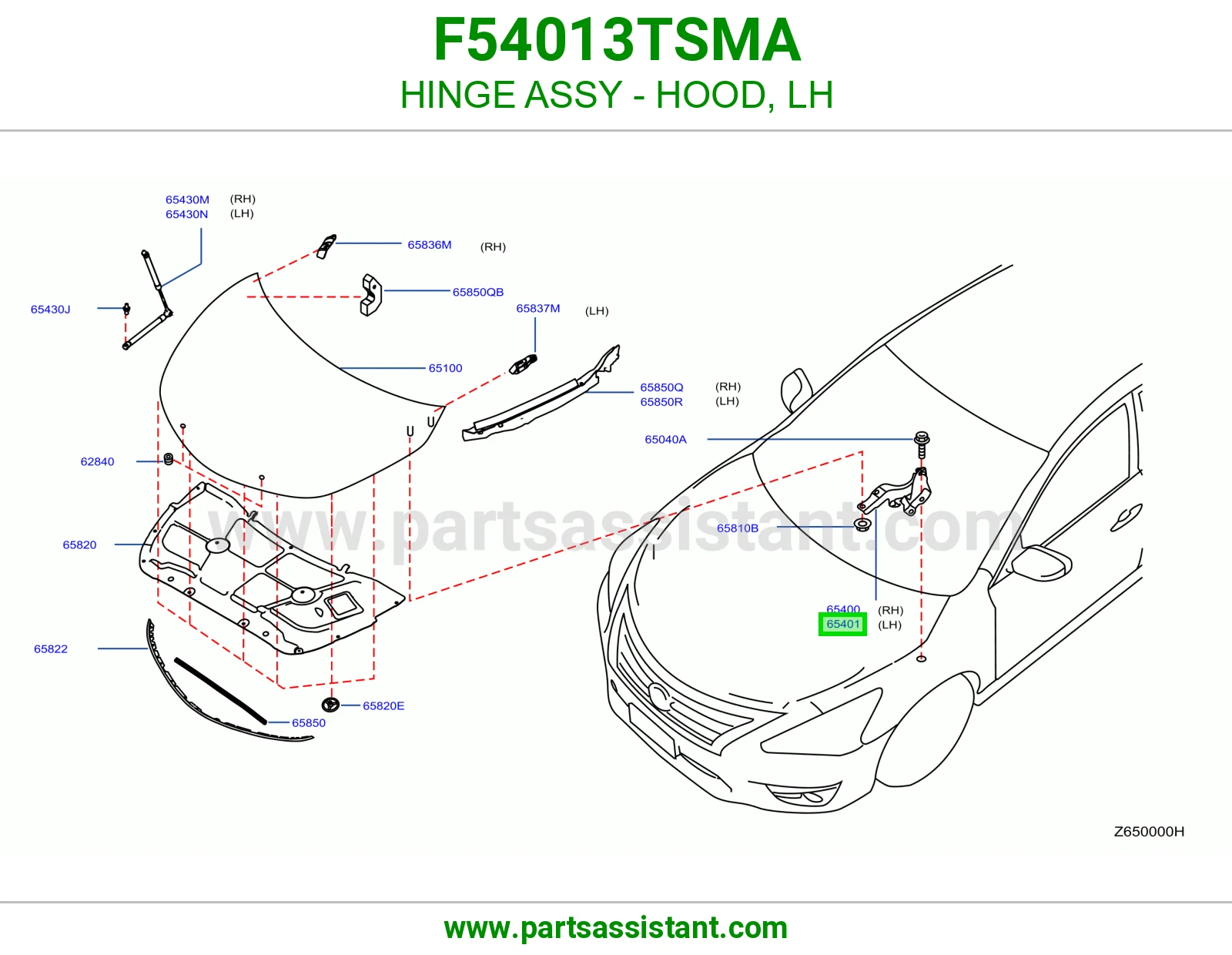 مفصله كبوت يسار F54013TSMA