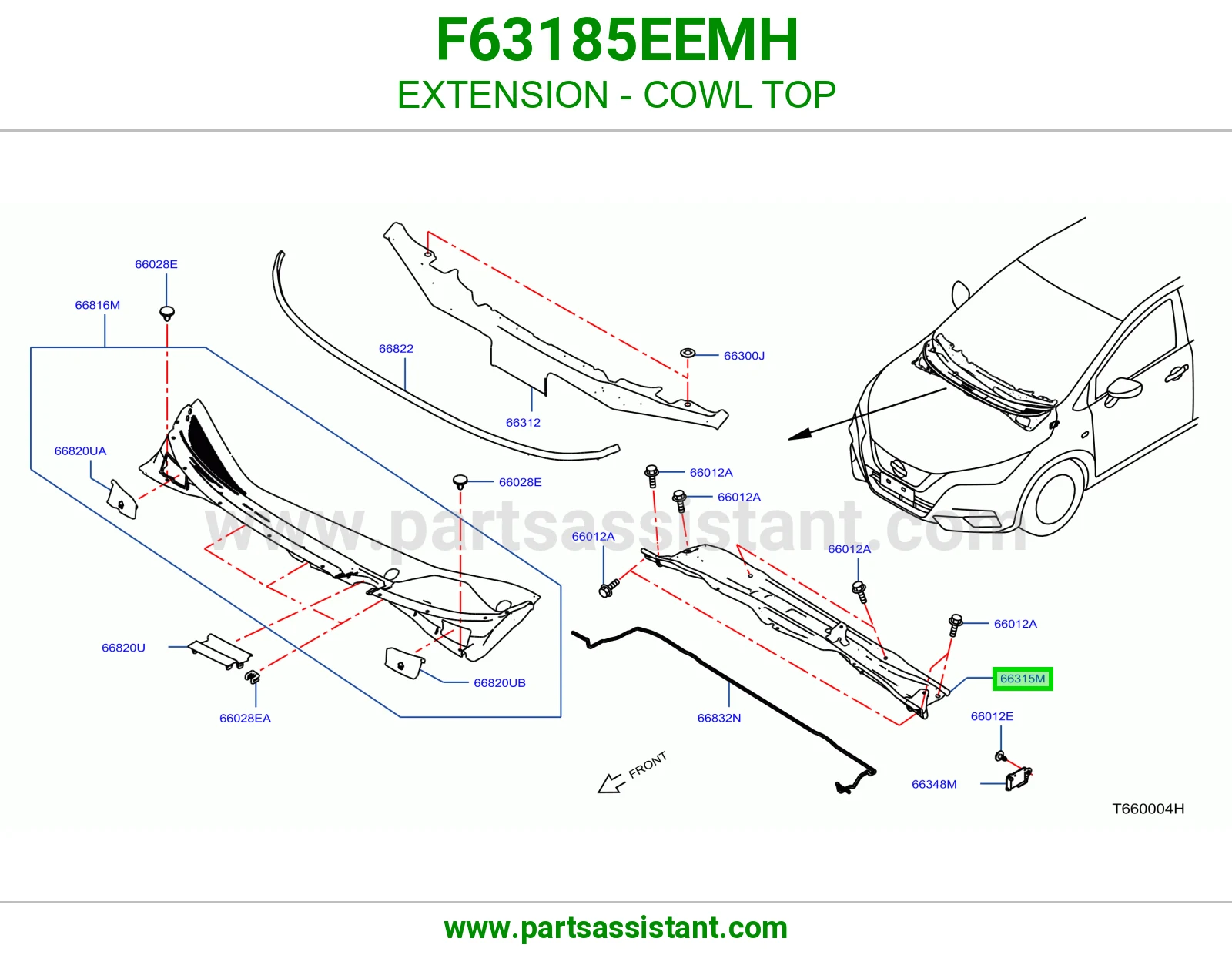 EXTENSION - COWL TOP F63185EEMH