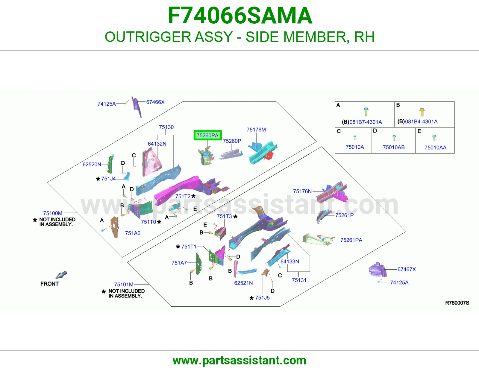 كرسي شاصي يمين كامل F74066SAMA