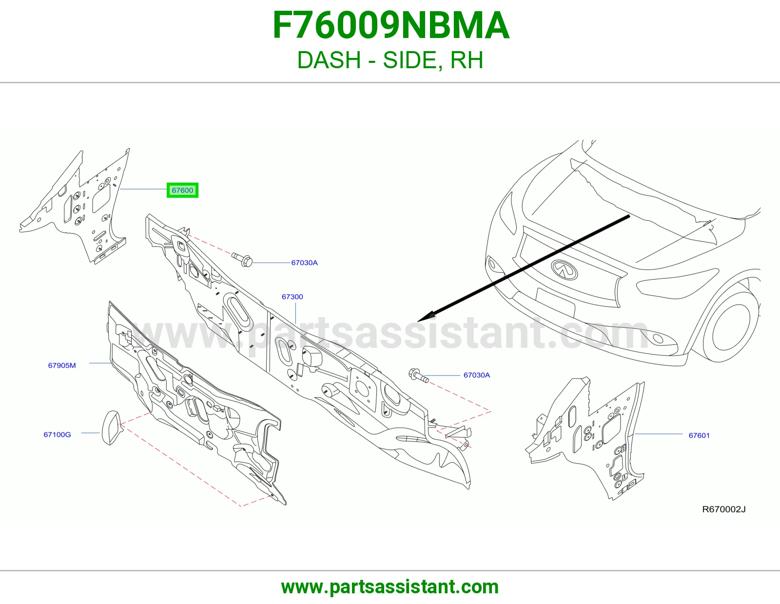 طبلون جانبي يمين F76009NBMA