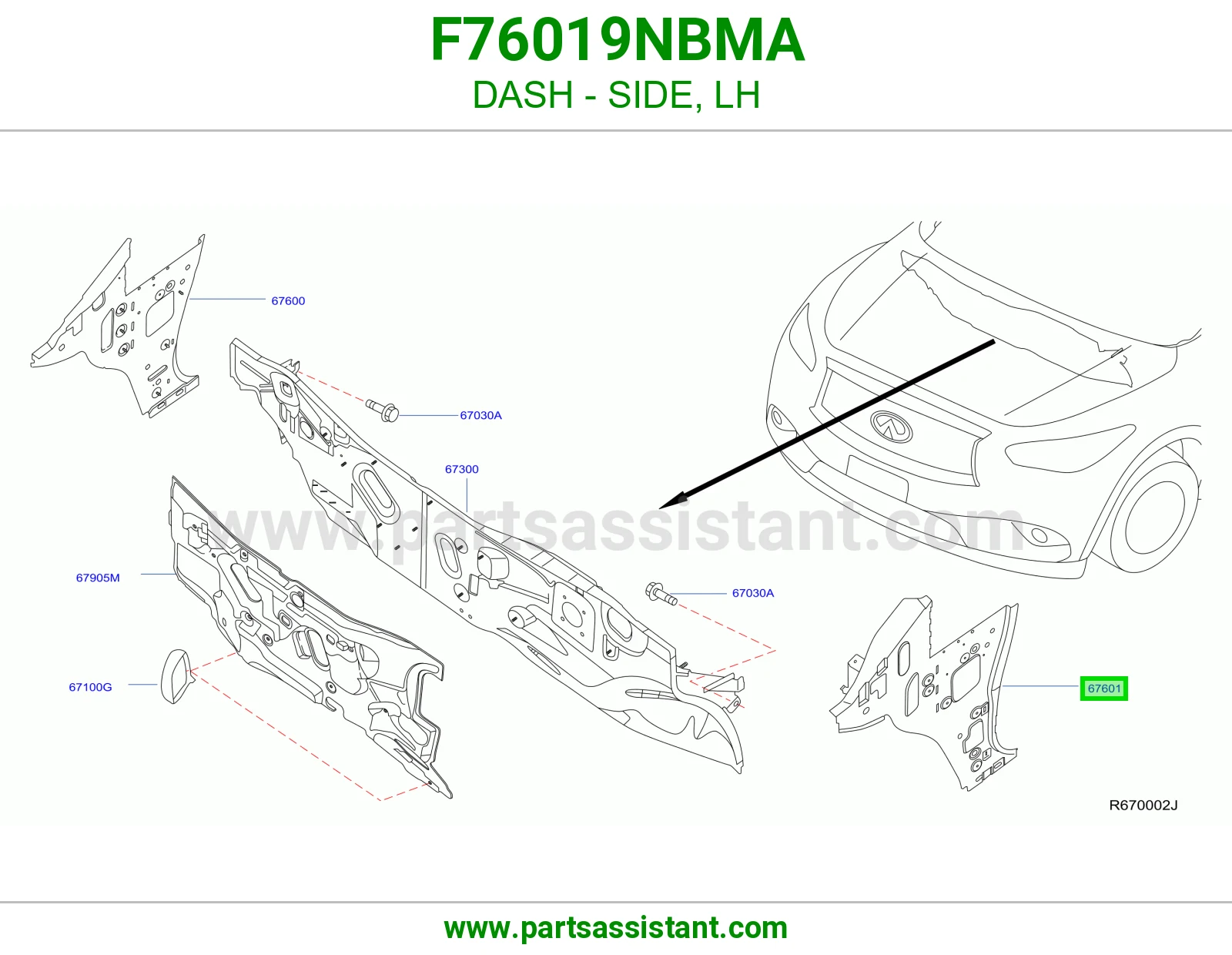 طبلون جانبي يسار F76019NBMA
