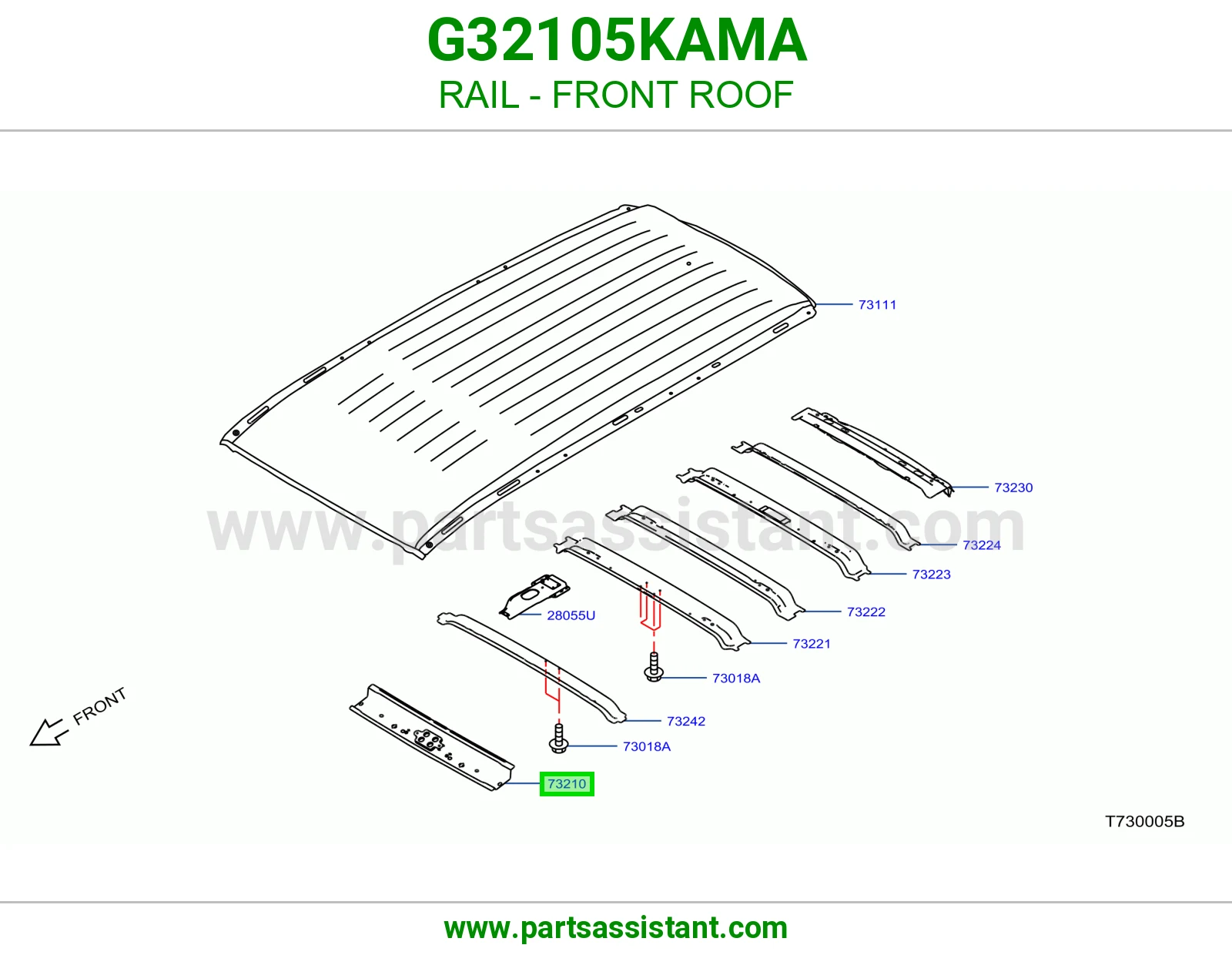 سكة سقف أمامي G32105KAMA