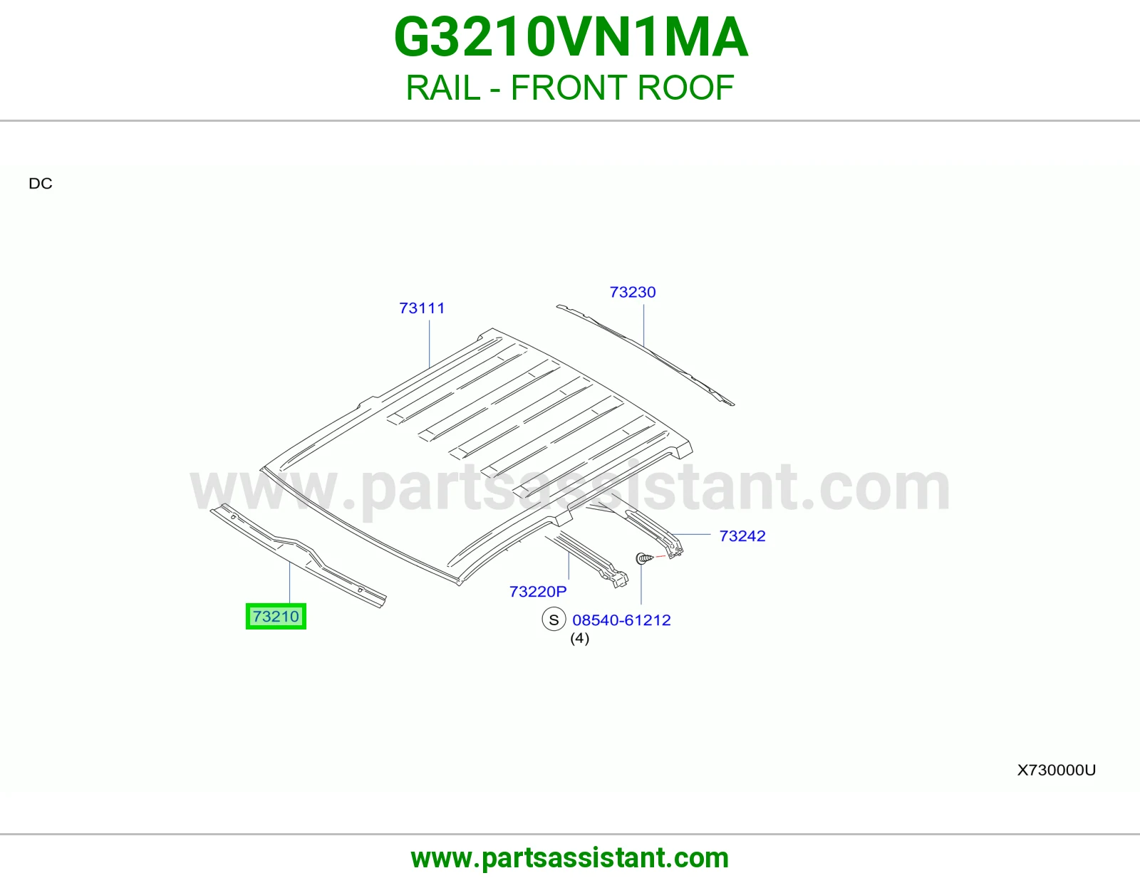 سكة سقف أمامي G3210VN1MA