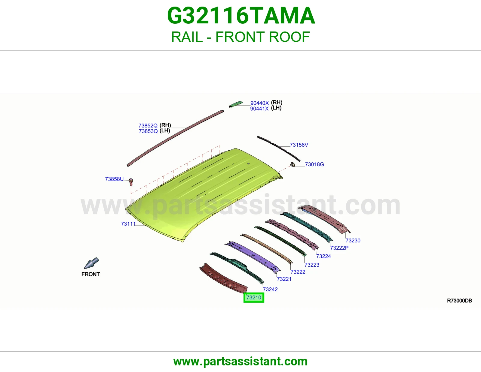 سكة سقف أمامي G32116TAMA