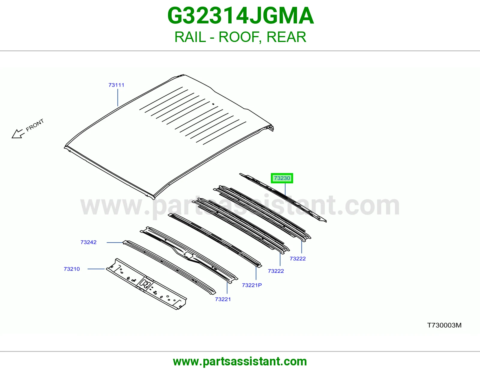 سكة سقف خلفي G32314JGMA