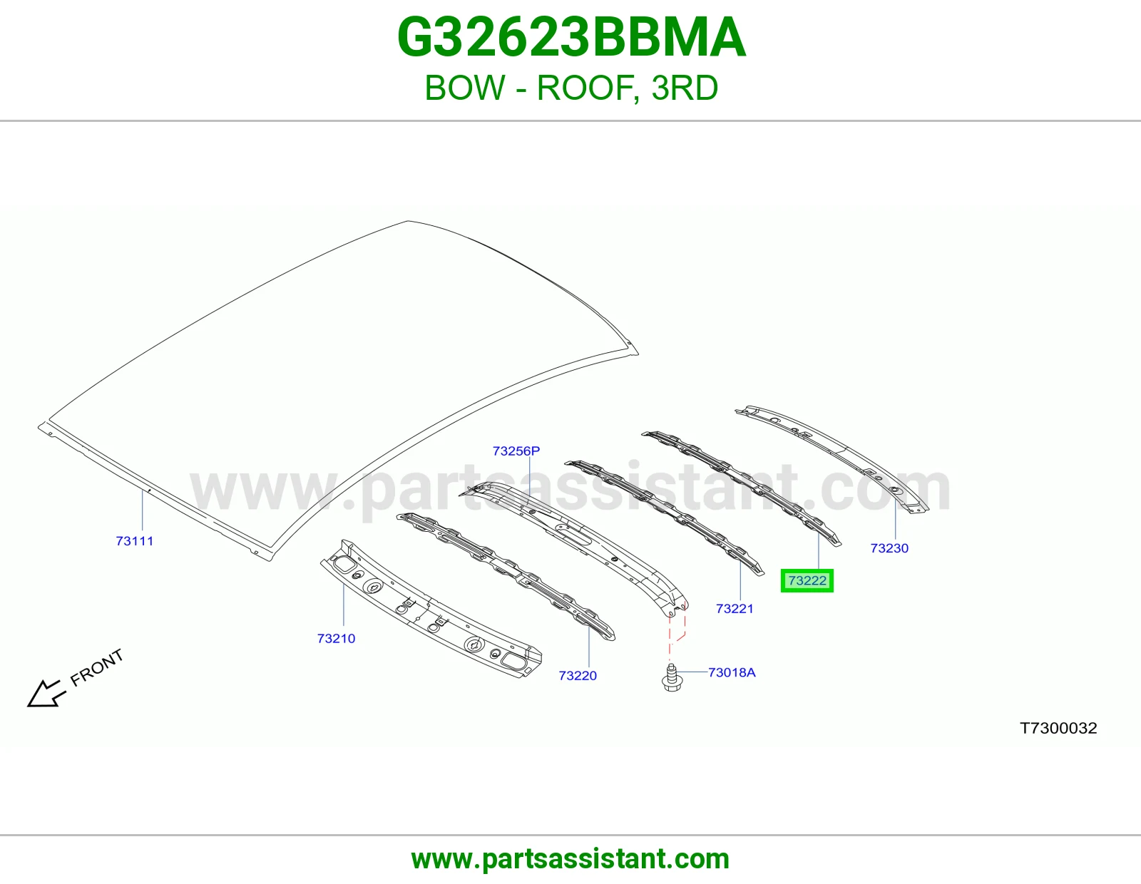 قوس سقف ثالث G32623BBMA