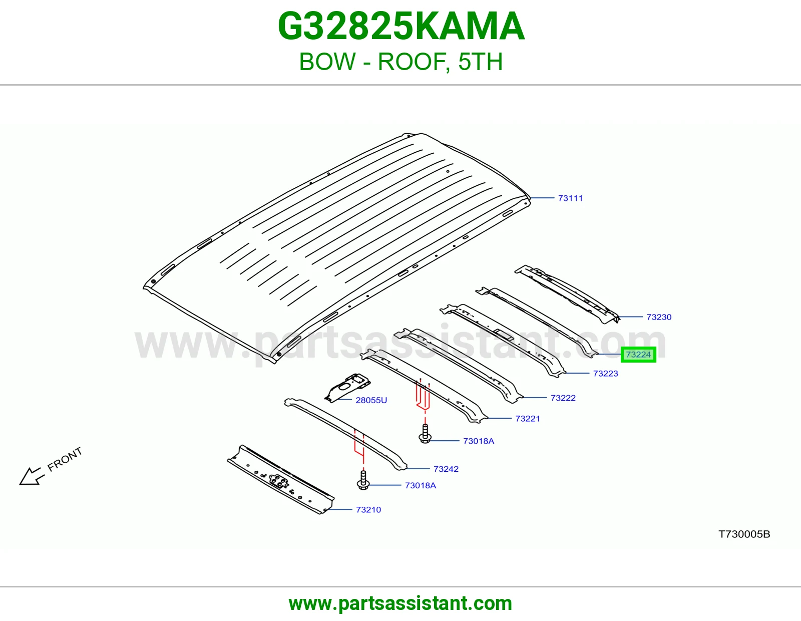 قوس سقف خامس G32825KAMA