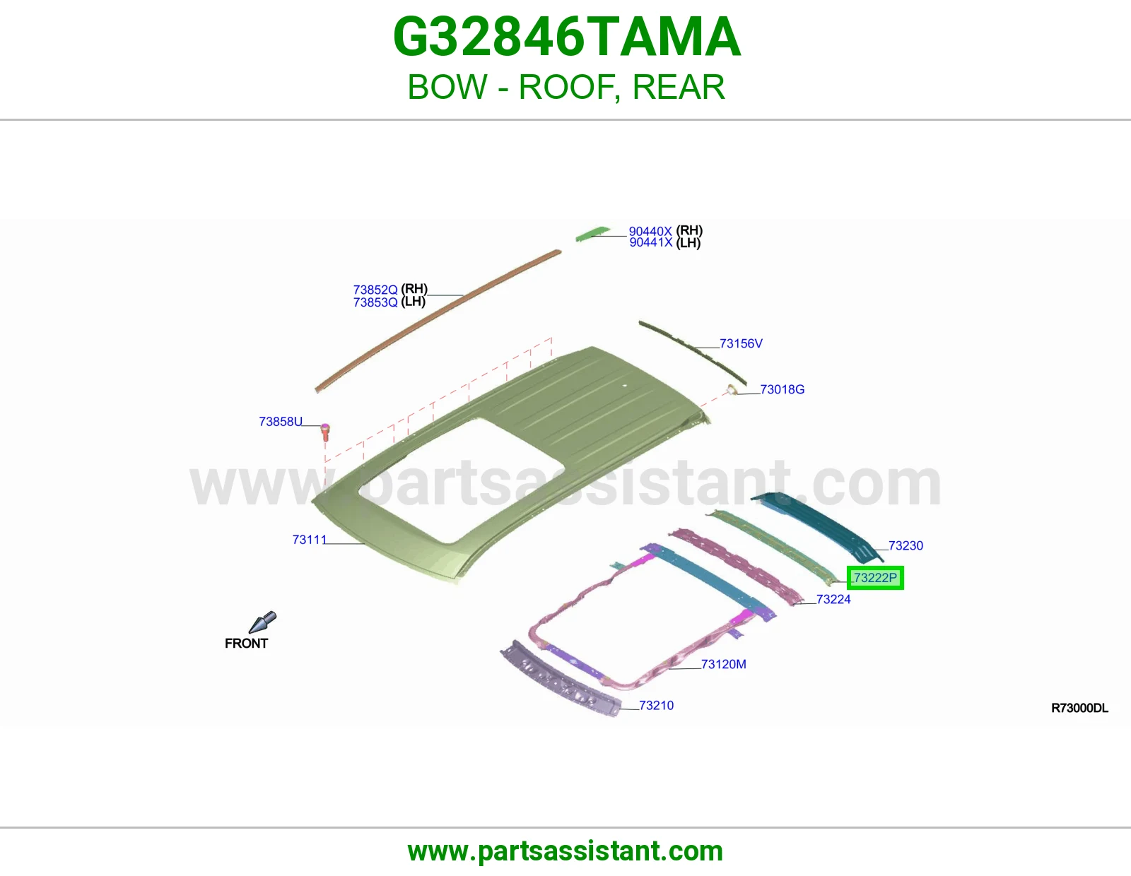 قوس سقف خلفي G32846TAMA