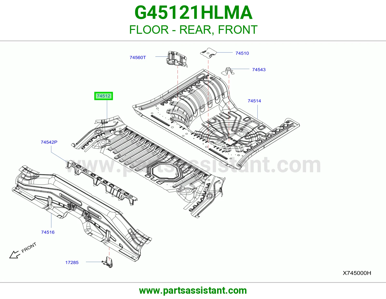 أرضية خلفي أمامي G45121HLMA