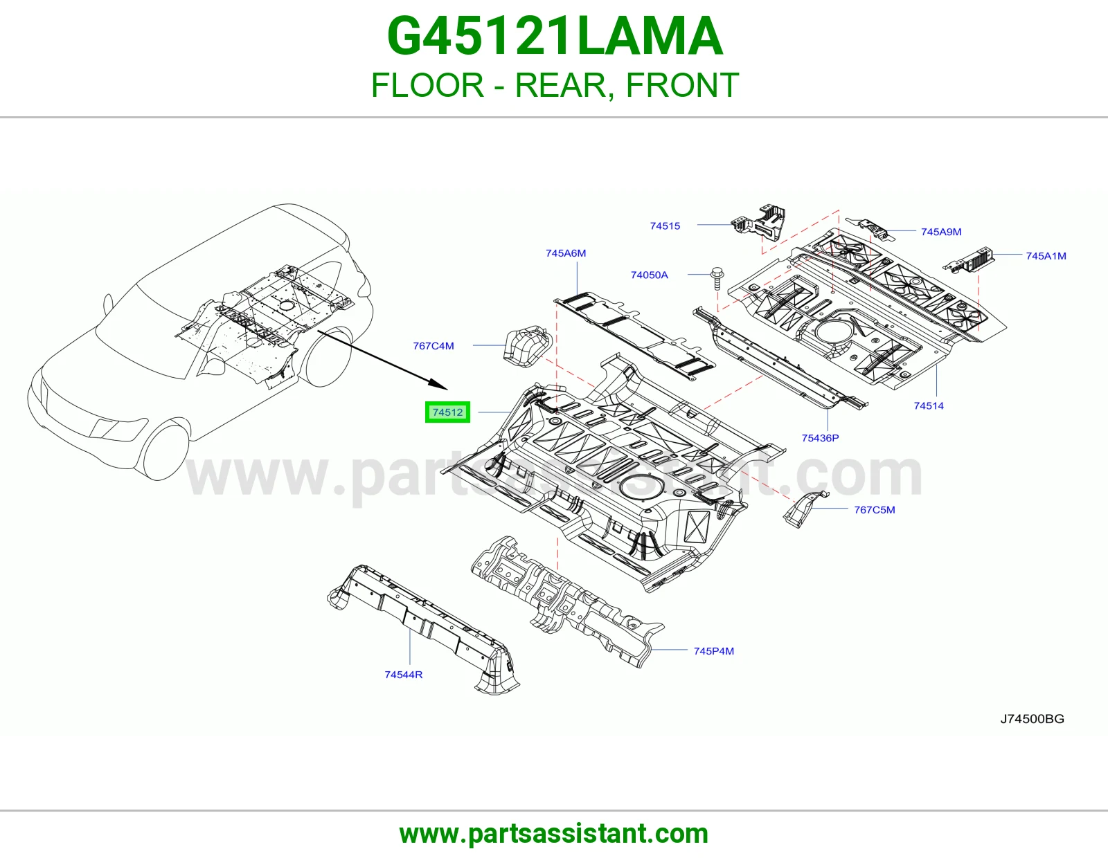 أرضية خلفي أمامي G45121LAMA