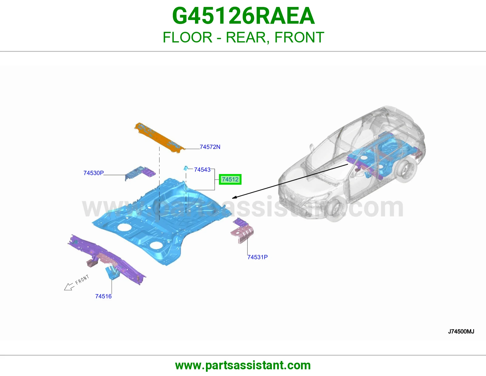 أرضية خلفي أمامي G45126RAEA