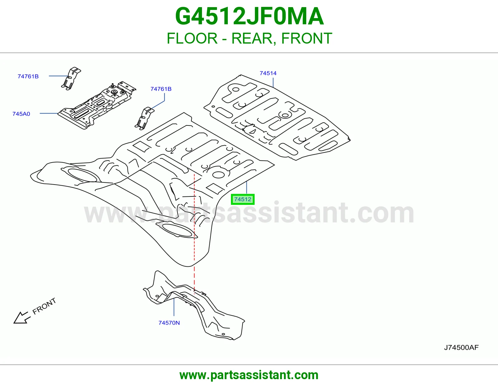 أرضية خلفي أمامي G4512JF0MA