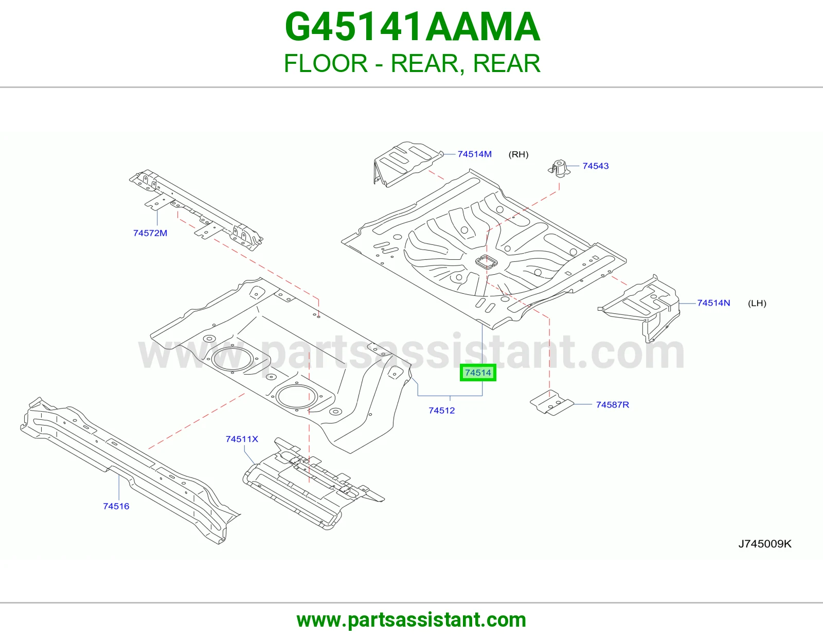 أرضية خلفي G45141AAMA