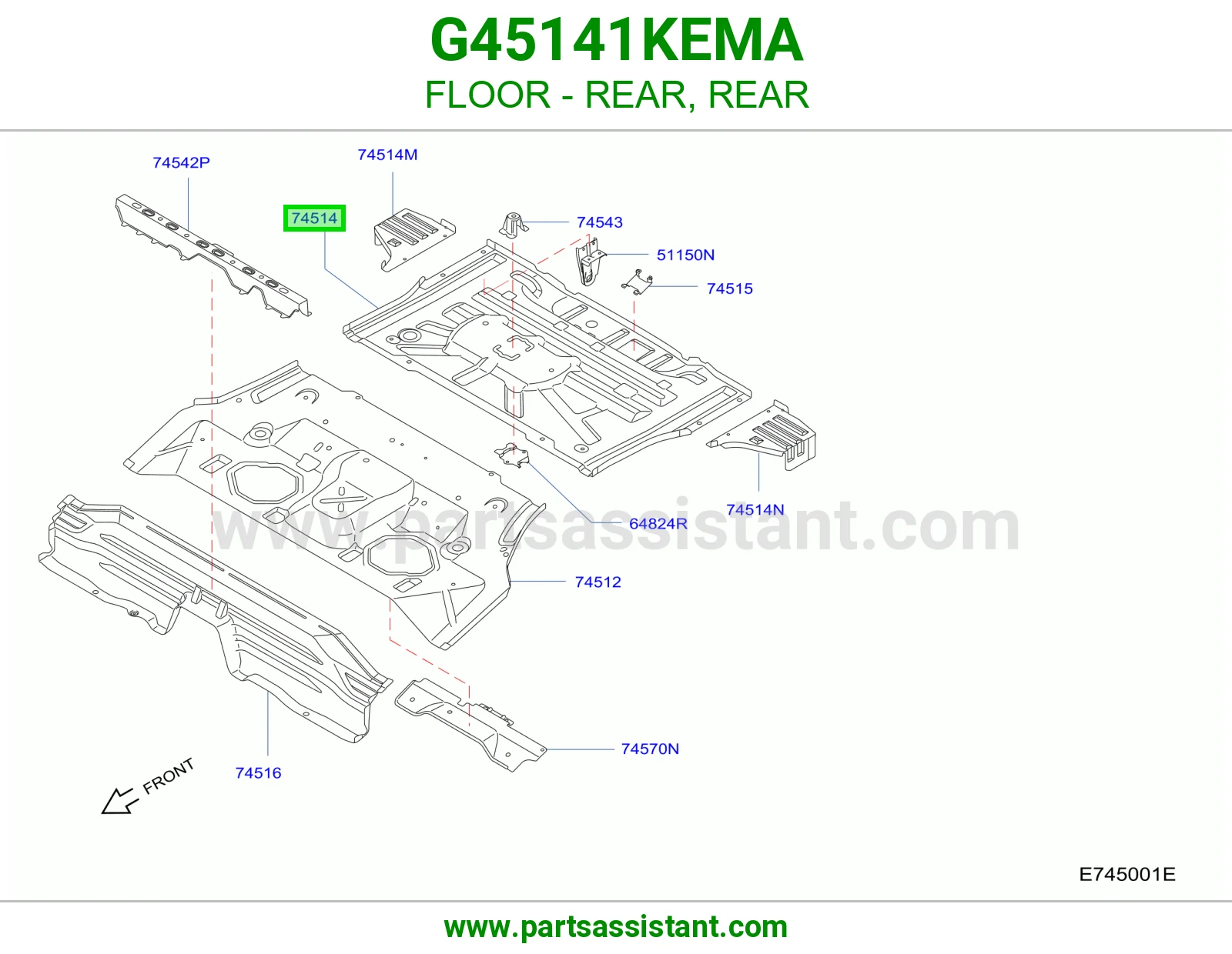 أرضية خلفي G45141KEMA
