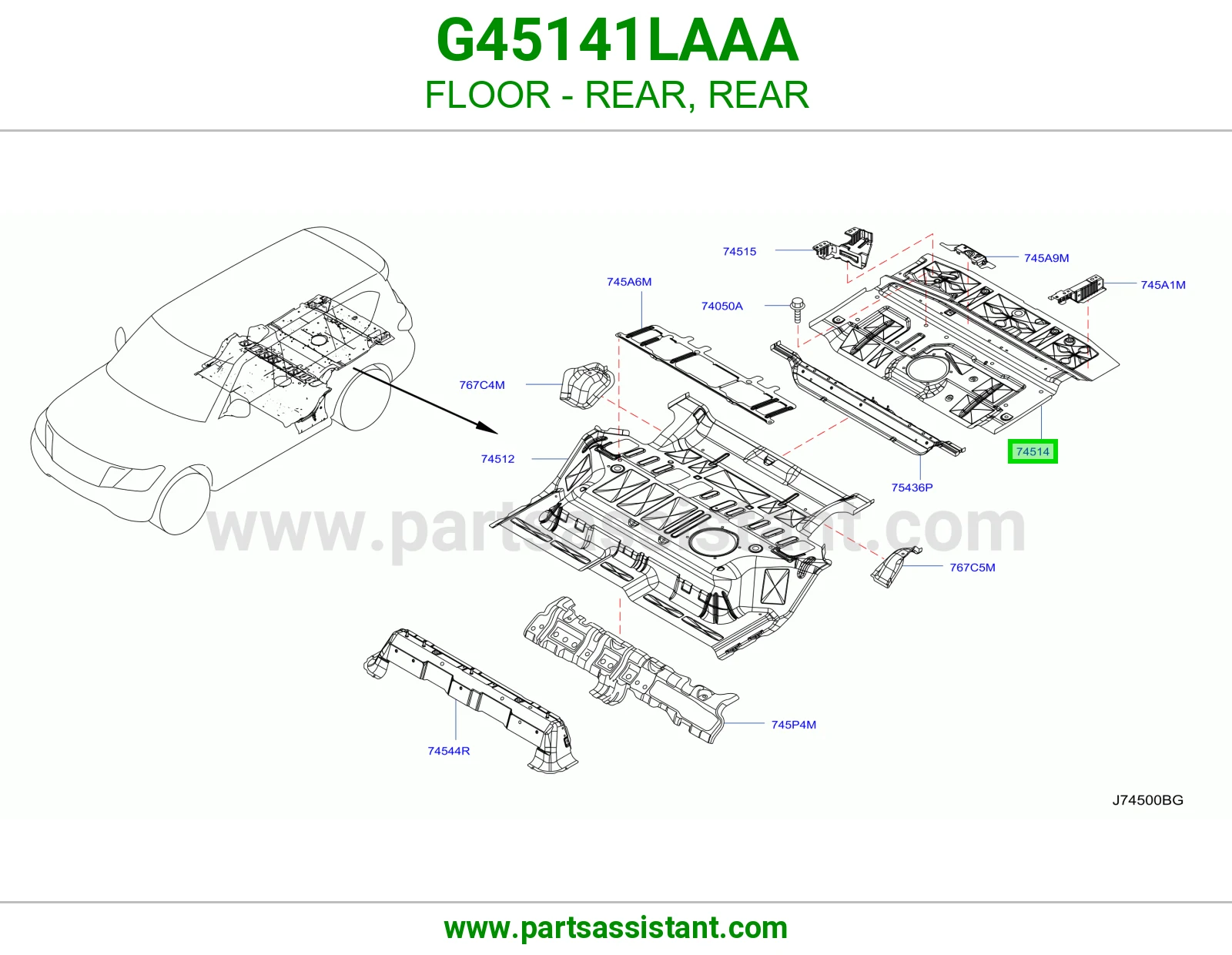 أرضية خلفي G45141LAAA