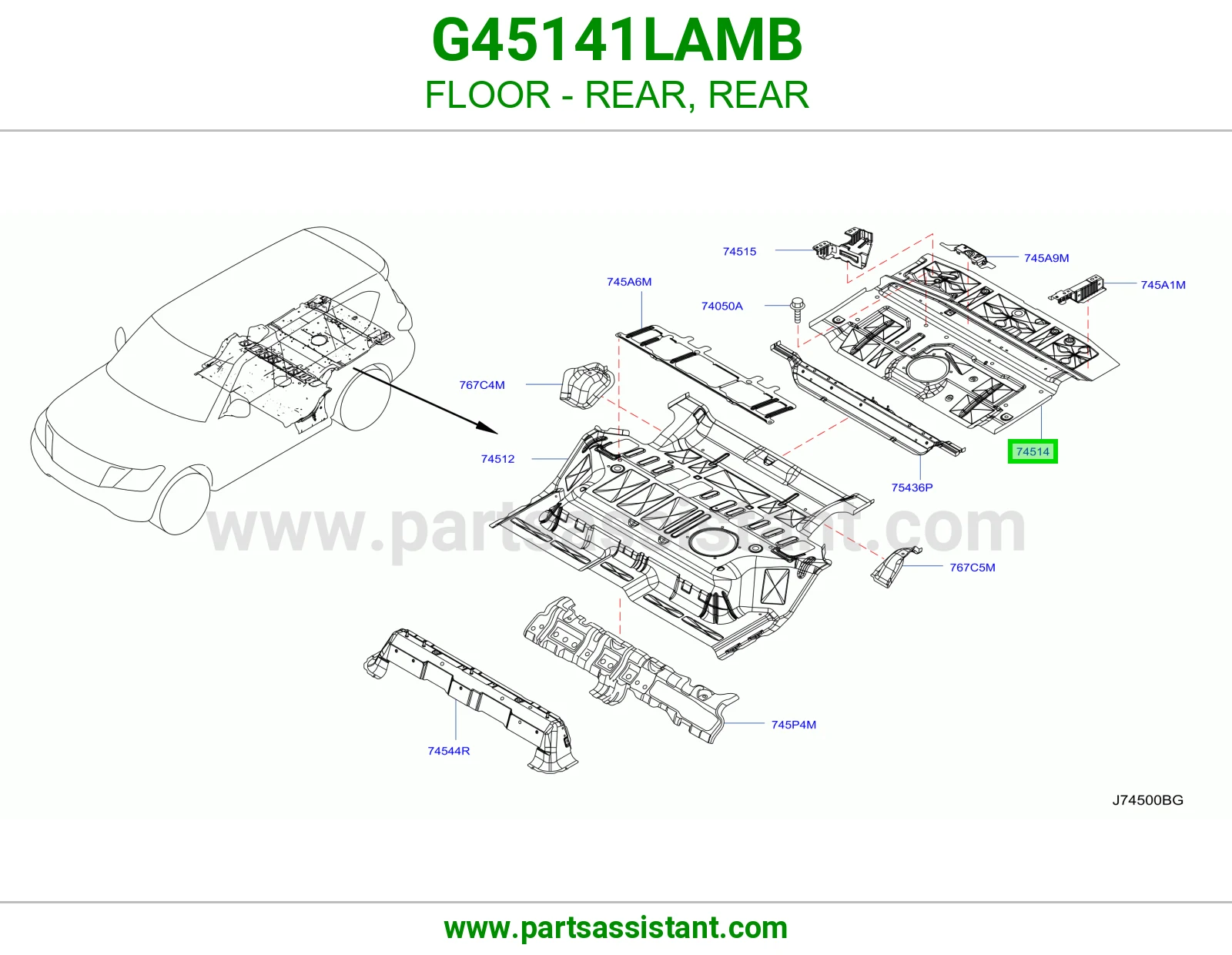 أرضية خلفي G45141LAMB
