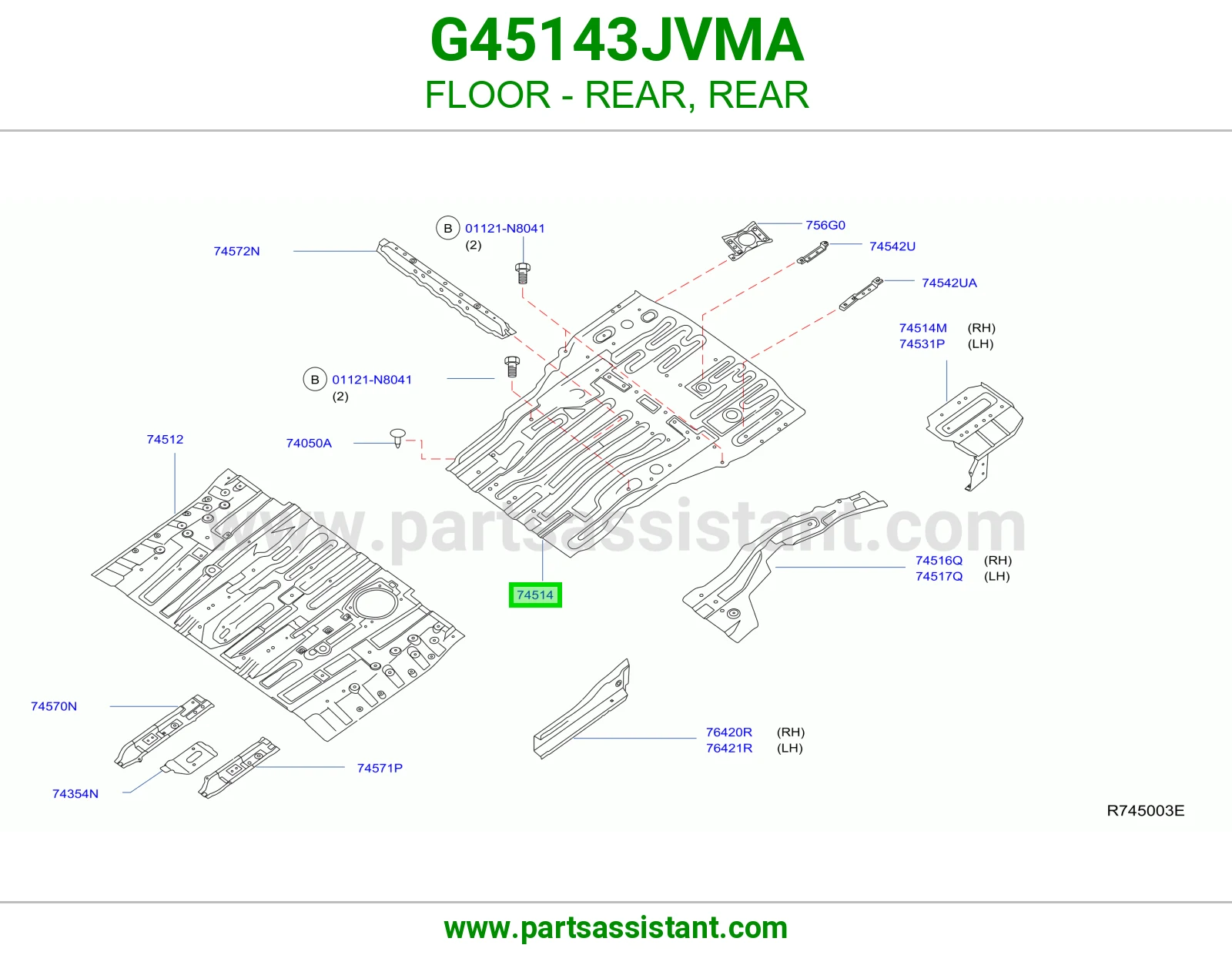 أرضية خلفي G45143JVMA
