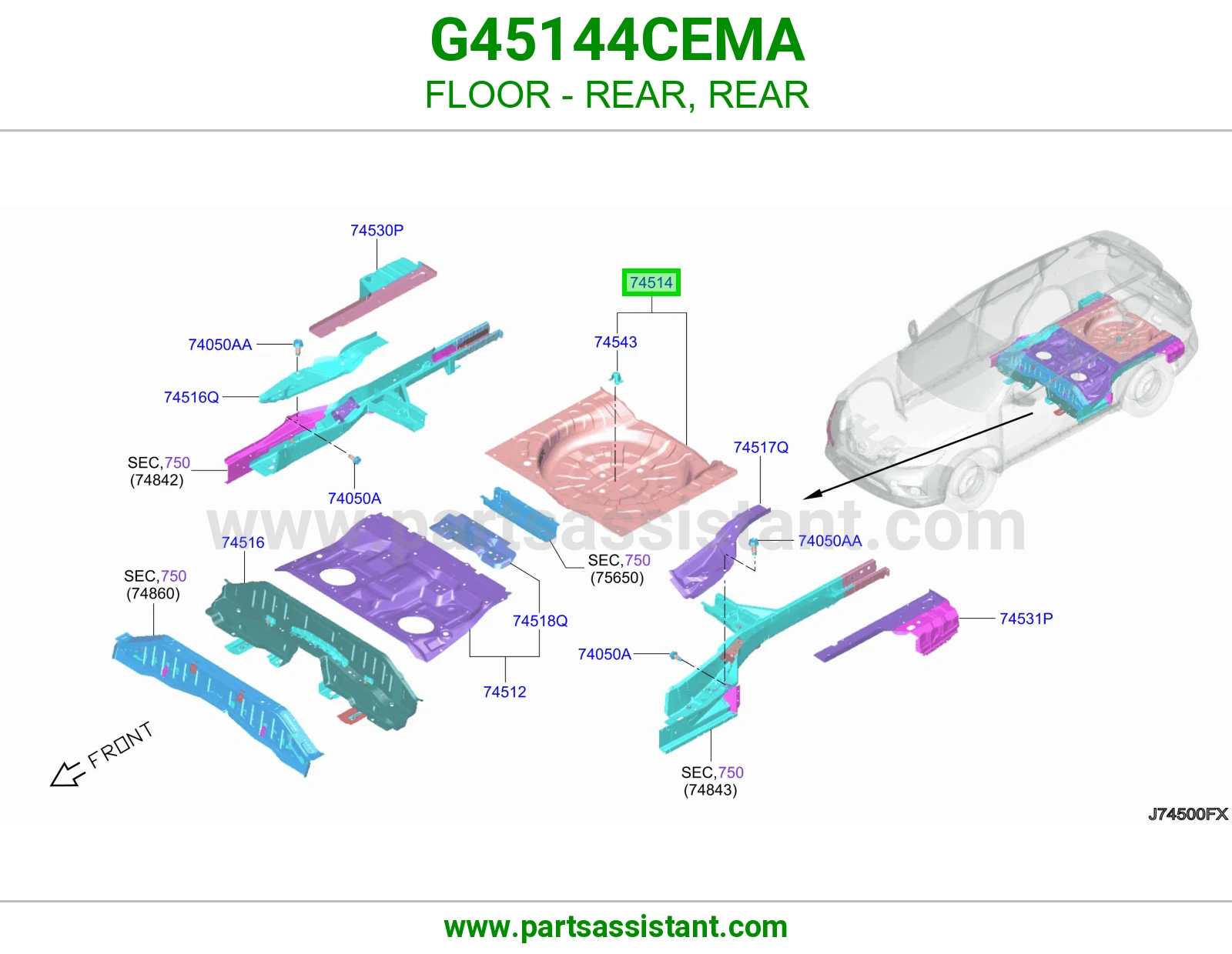 أرضية خلفي G45144CEMA