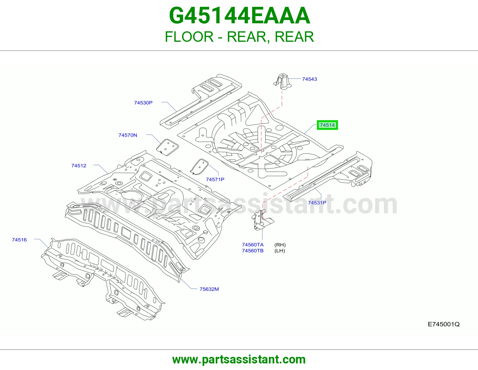أرضية خلفي G45144EAAA