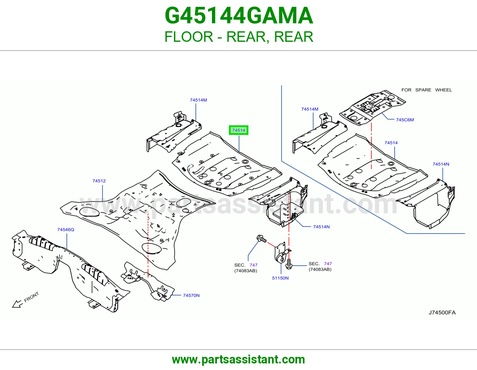 أرضية خلفي G45144GAMA