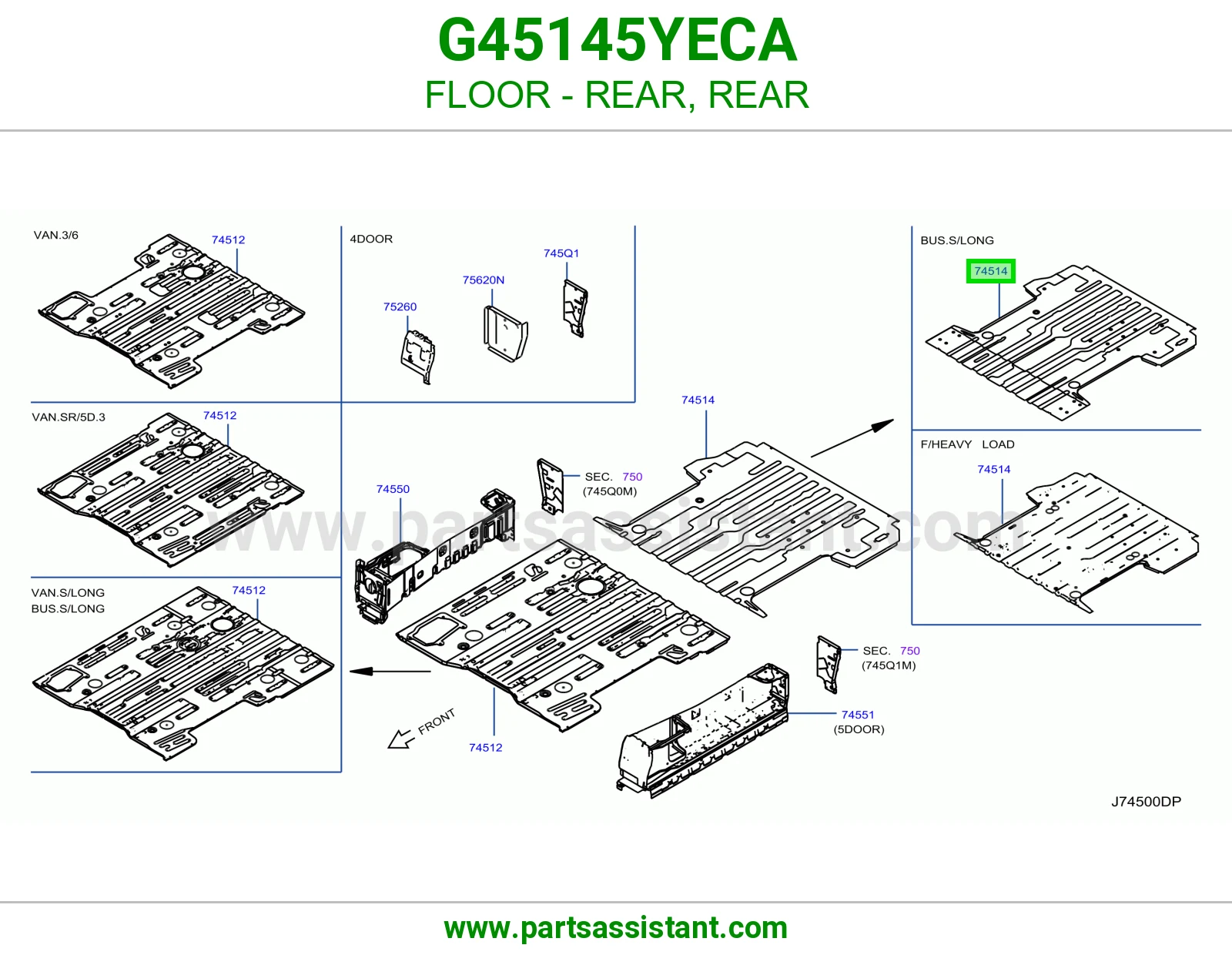 أرضية خلفي G45145YECA