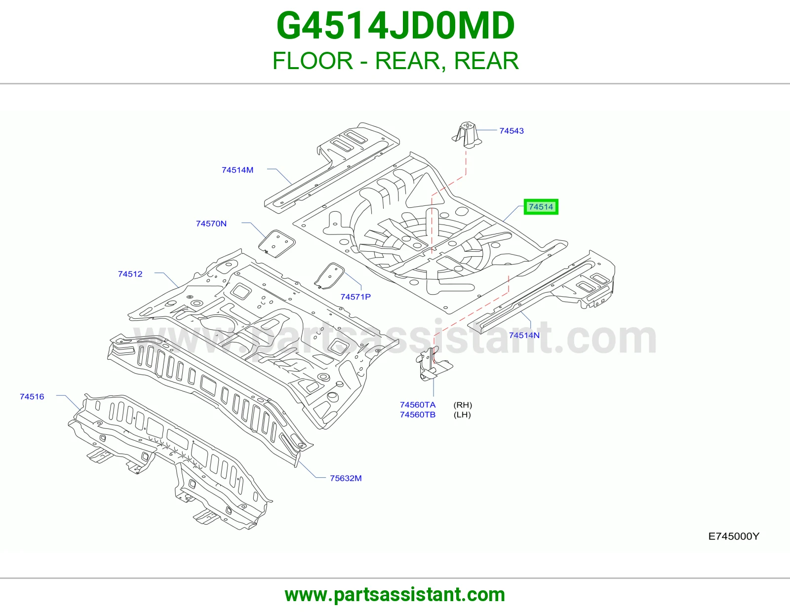 أرضية خلفي G4514JD0MD