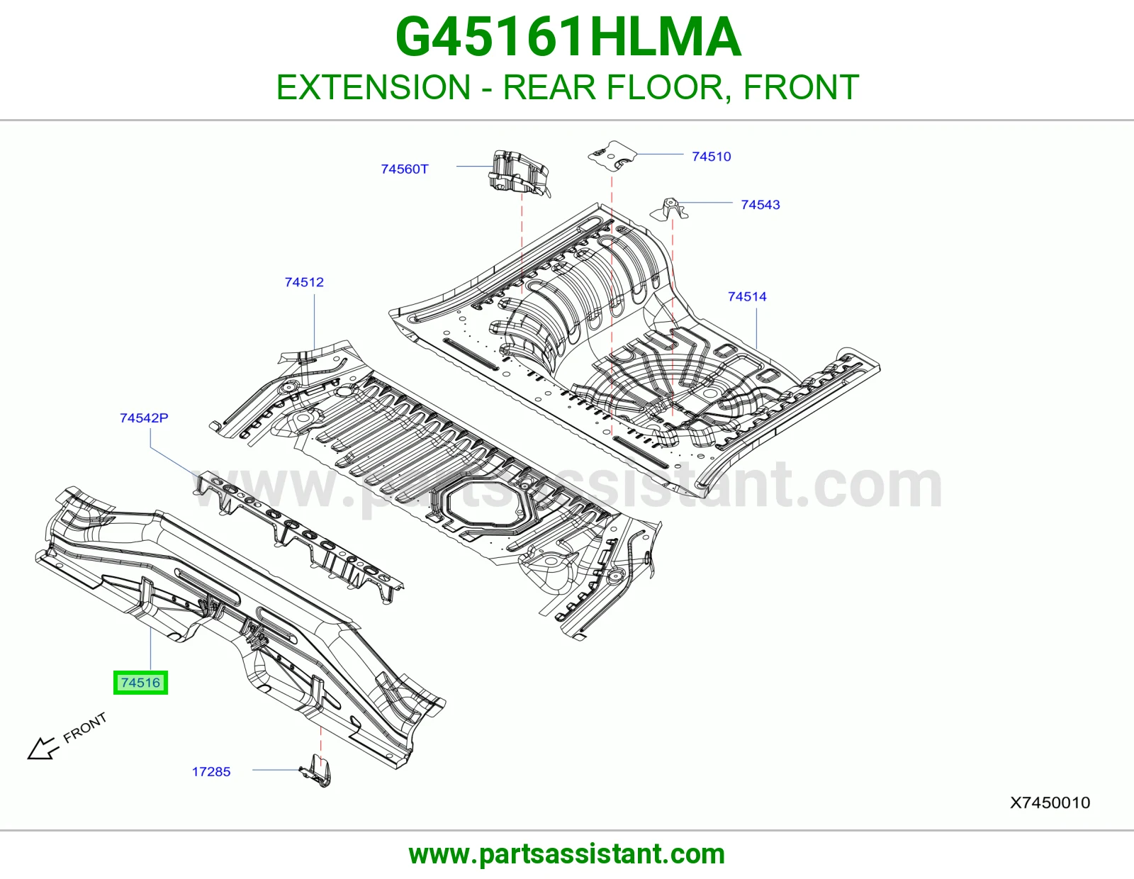 تكملة أرضية خلفية أمامي G45161HLMA