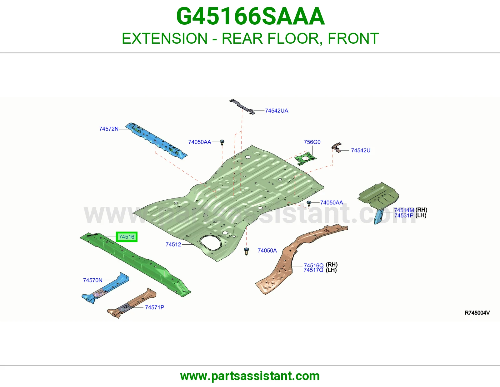 تكملة أرضية خلفية أمامي G45166SAAA