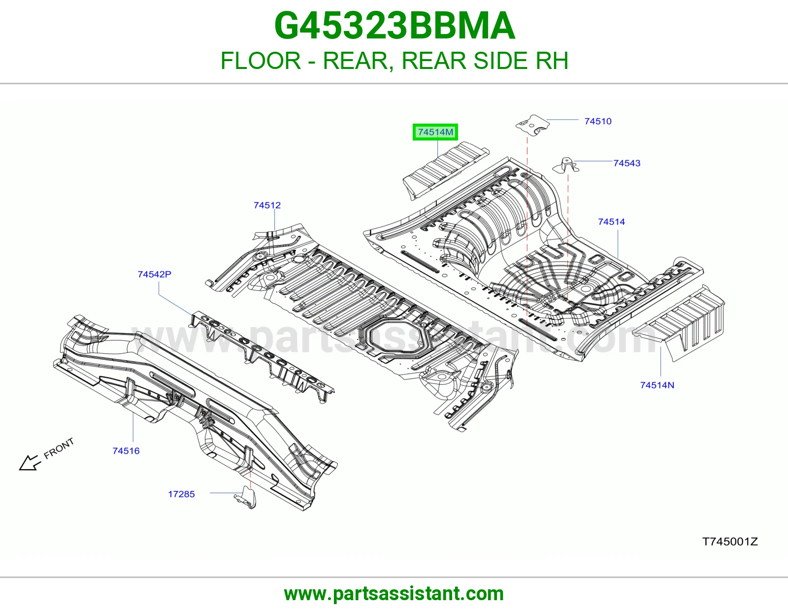 أرضية خلفي يمين G45323BBMA