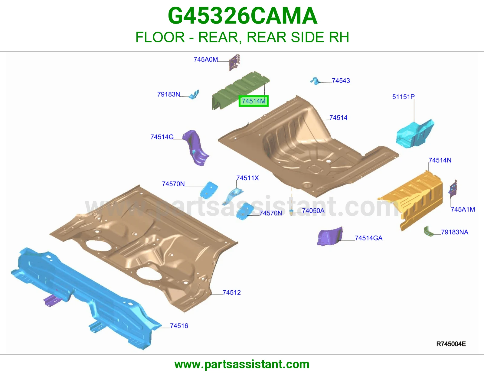 أرضية خلفي يمين G45326CAMA