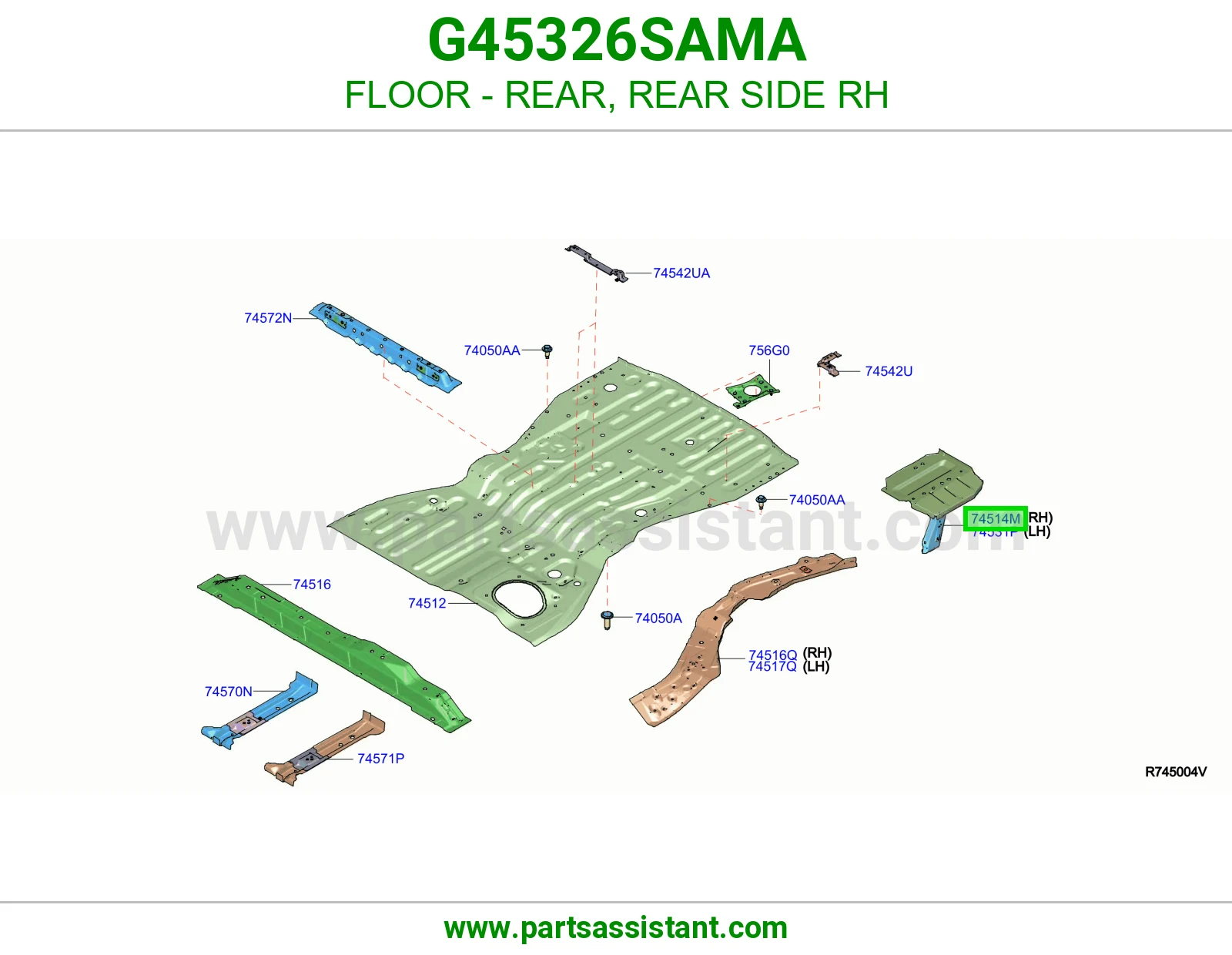 أرضية خلفي يمين G45326SAMA