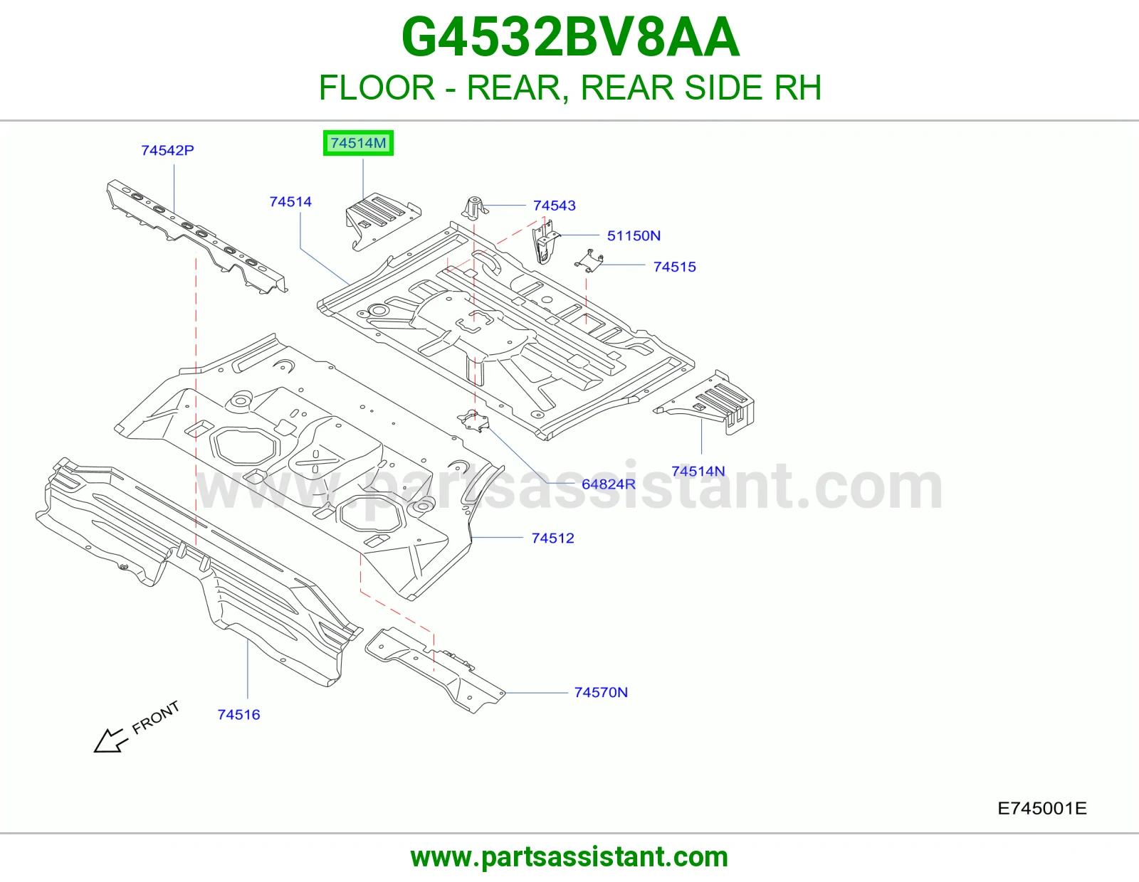 أرضية خلفي يمين G4532BV8AA