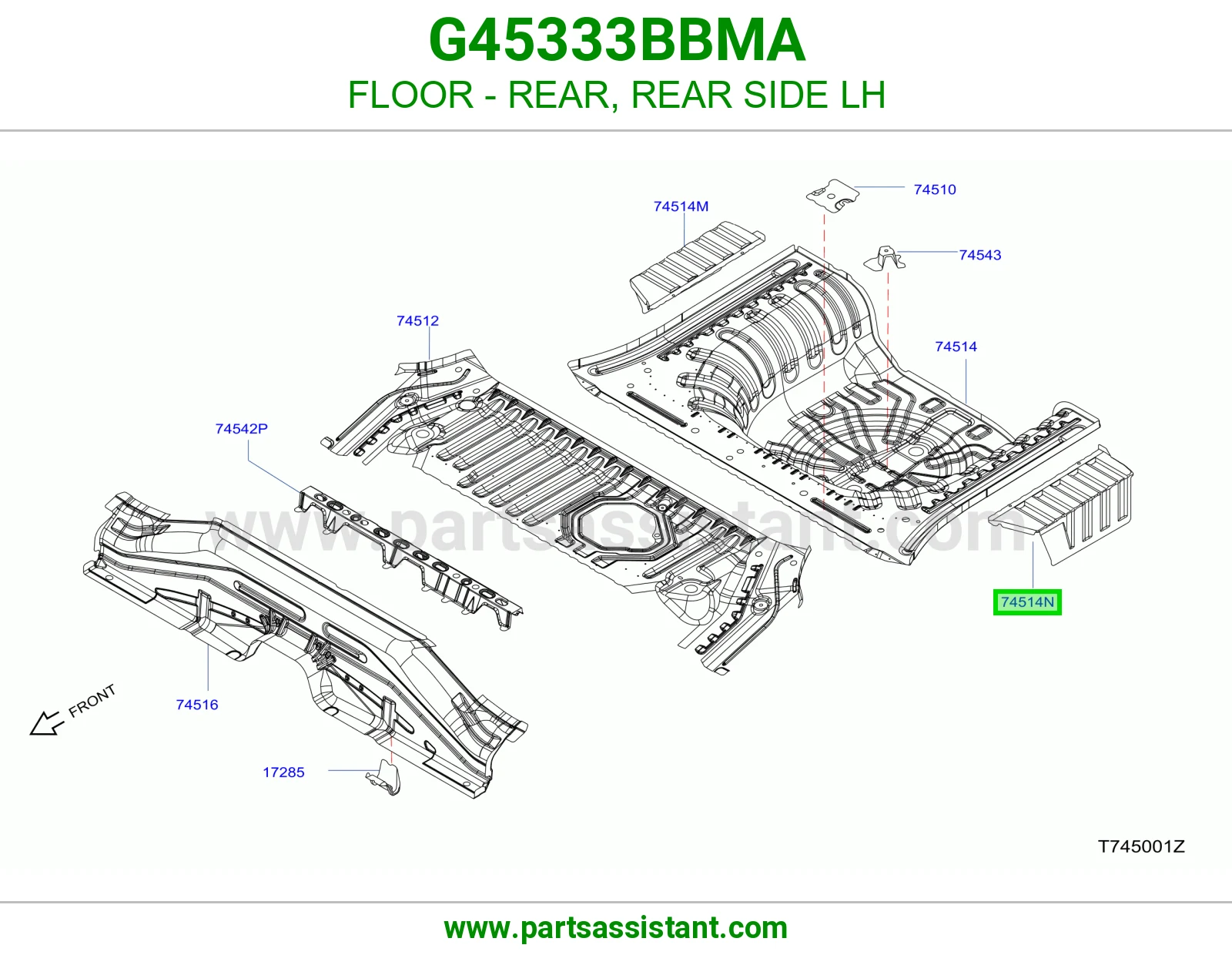 أرضية خلفي يسار G45333BBMA